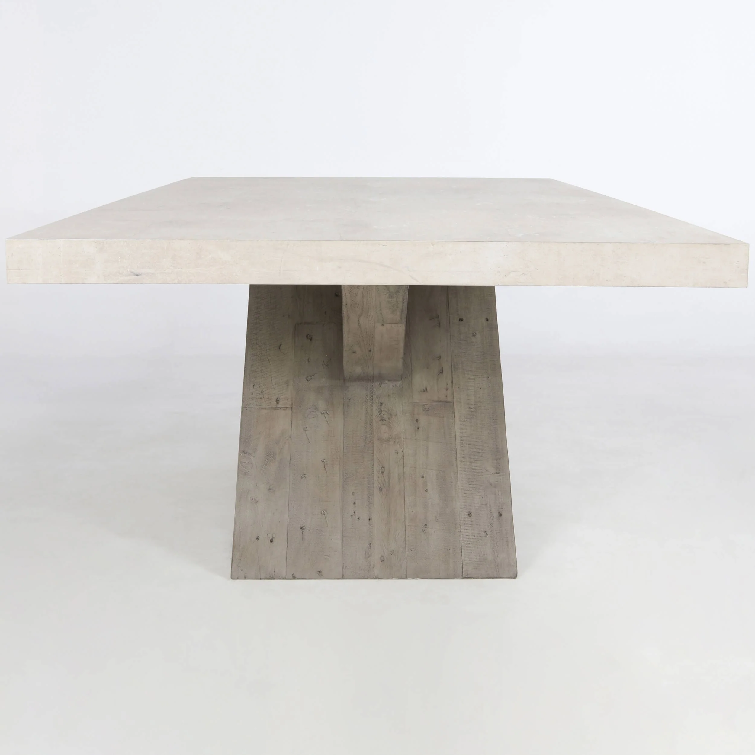 Durant 84" Dining Table, Antique White/Distressed Gray - Image 3