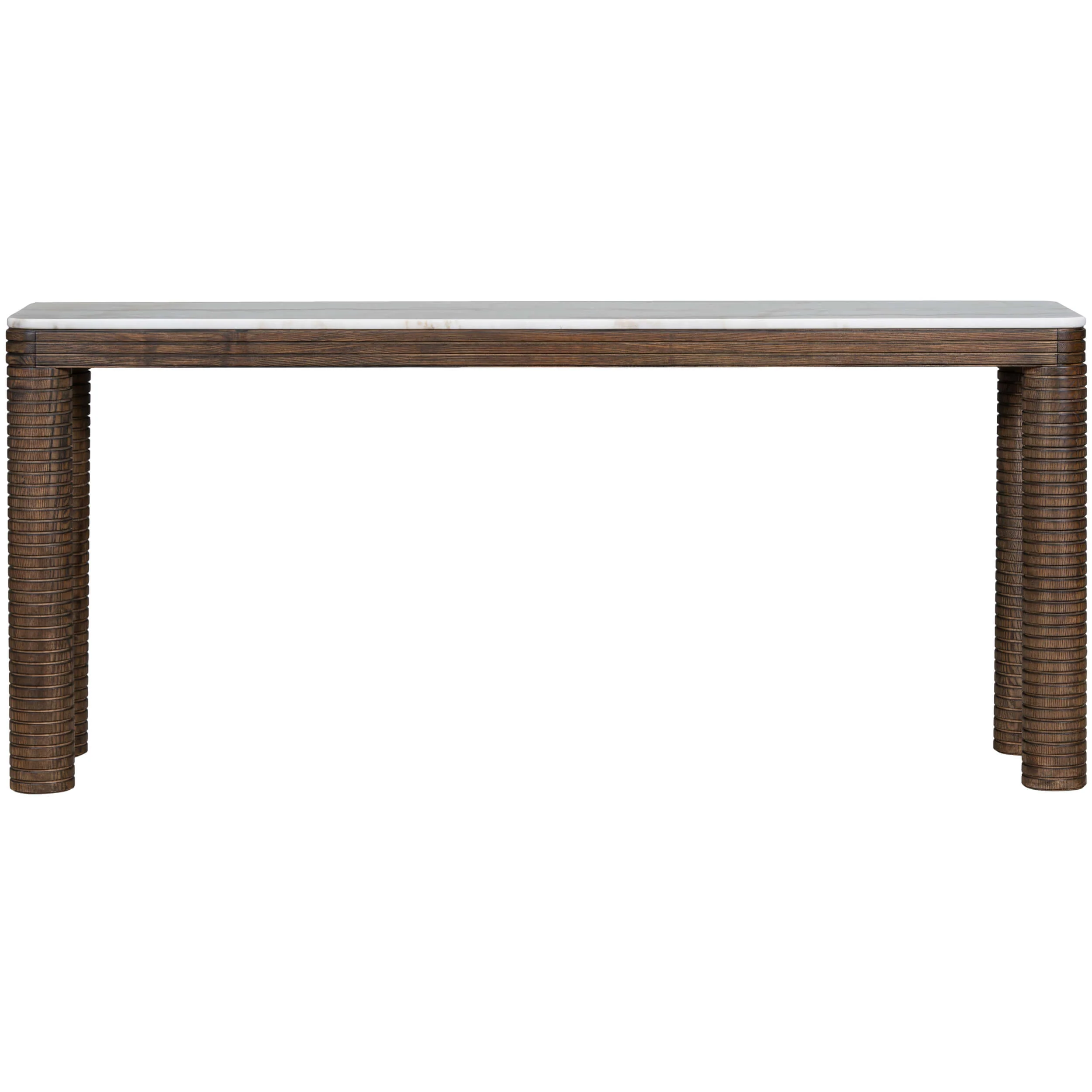 Durham Console Table, White Marble - Image 2