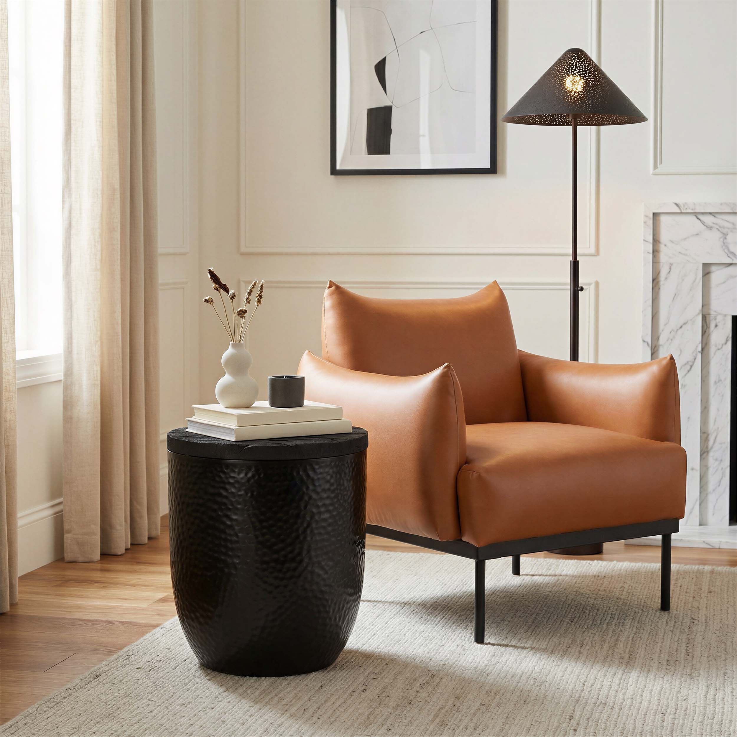 Duskan Storage Side Table, Black - Image 7