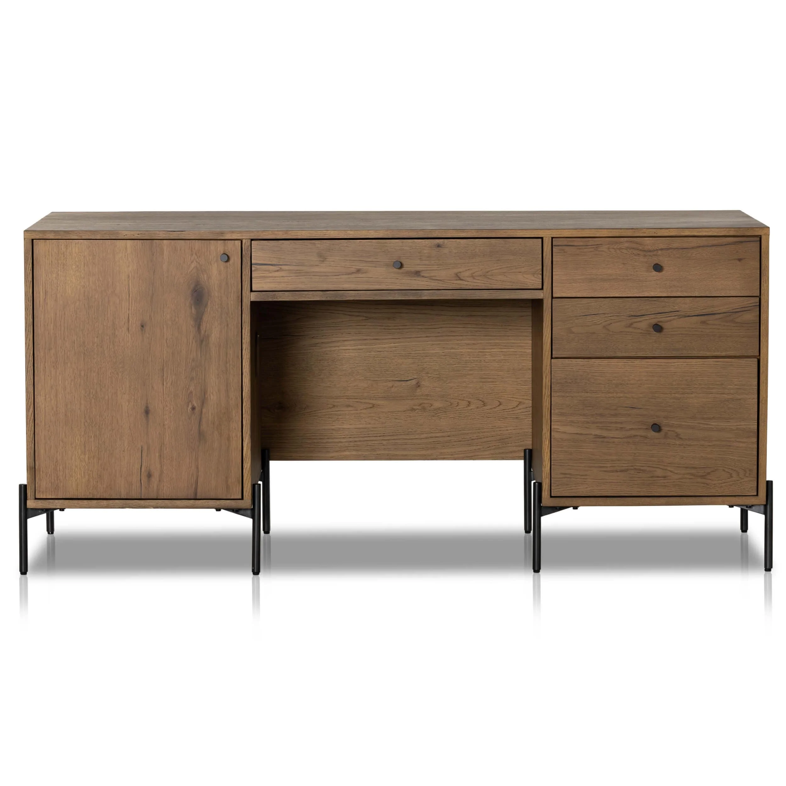 Eaton Executive Desk, Amber Oak by Four Hands - Image 3