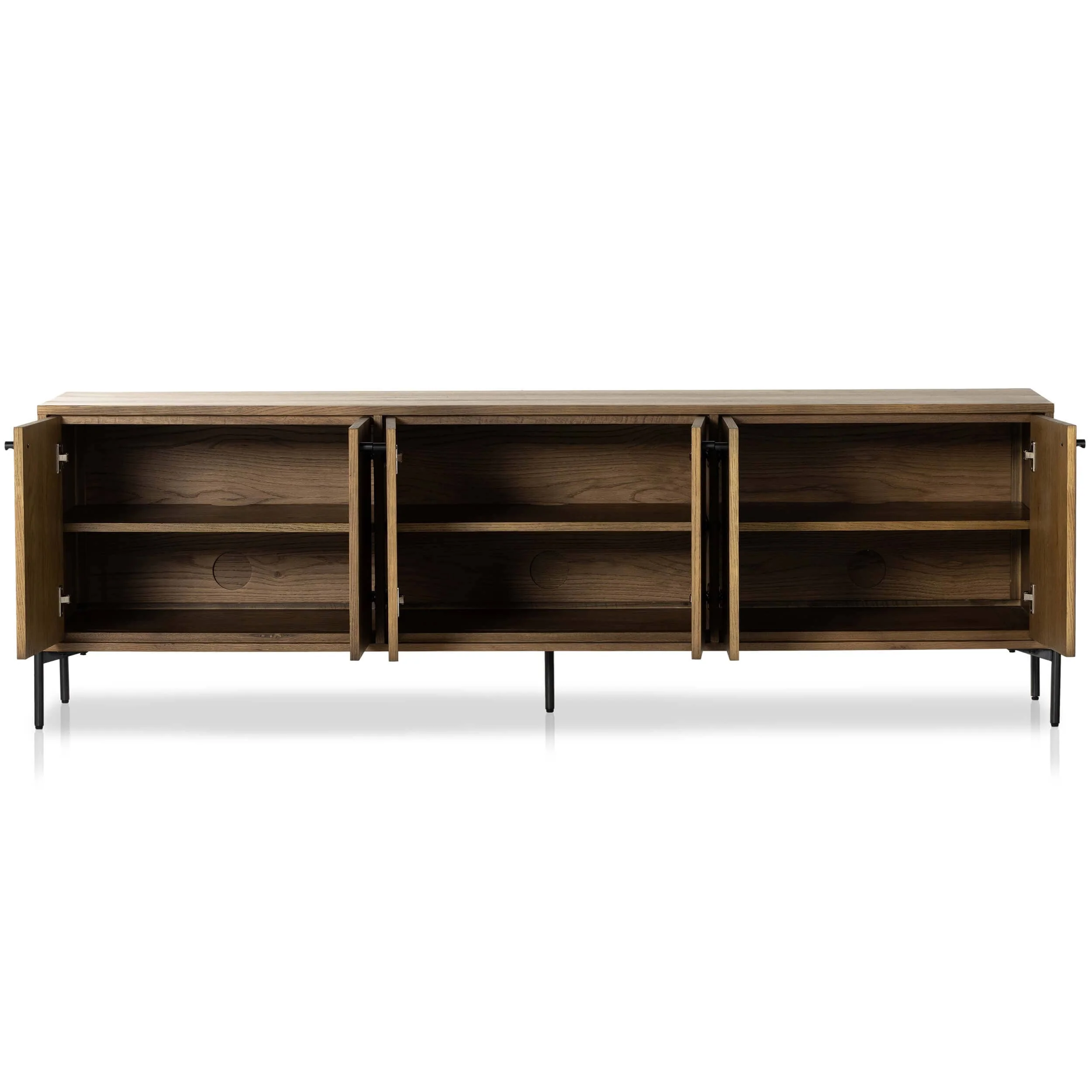 Eaton Media Console, Amber Oak by Four Hands - Image 5