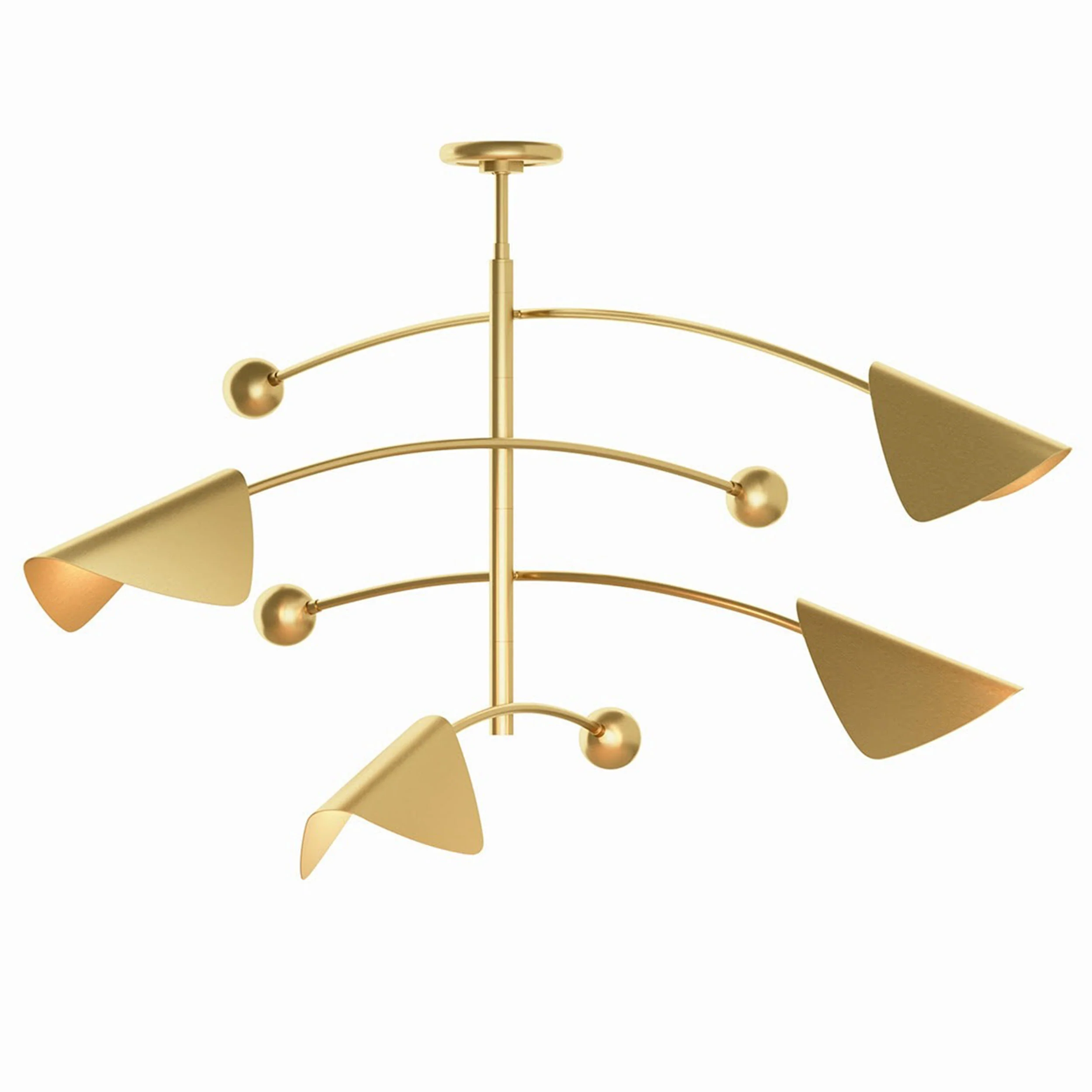 Eclipse Chandelier, Natural Brass - Image 7