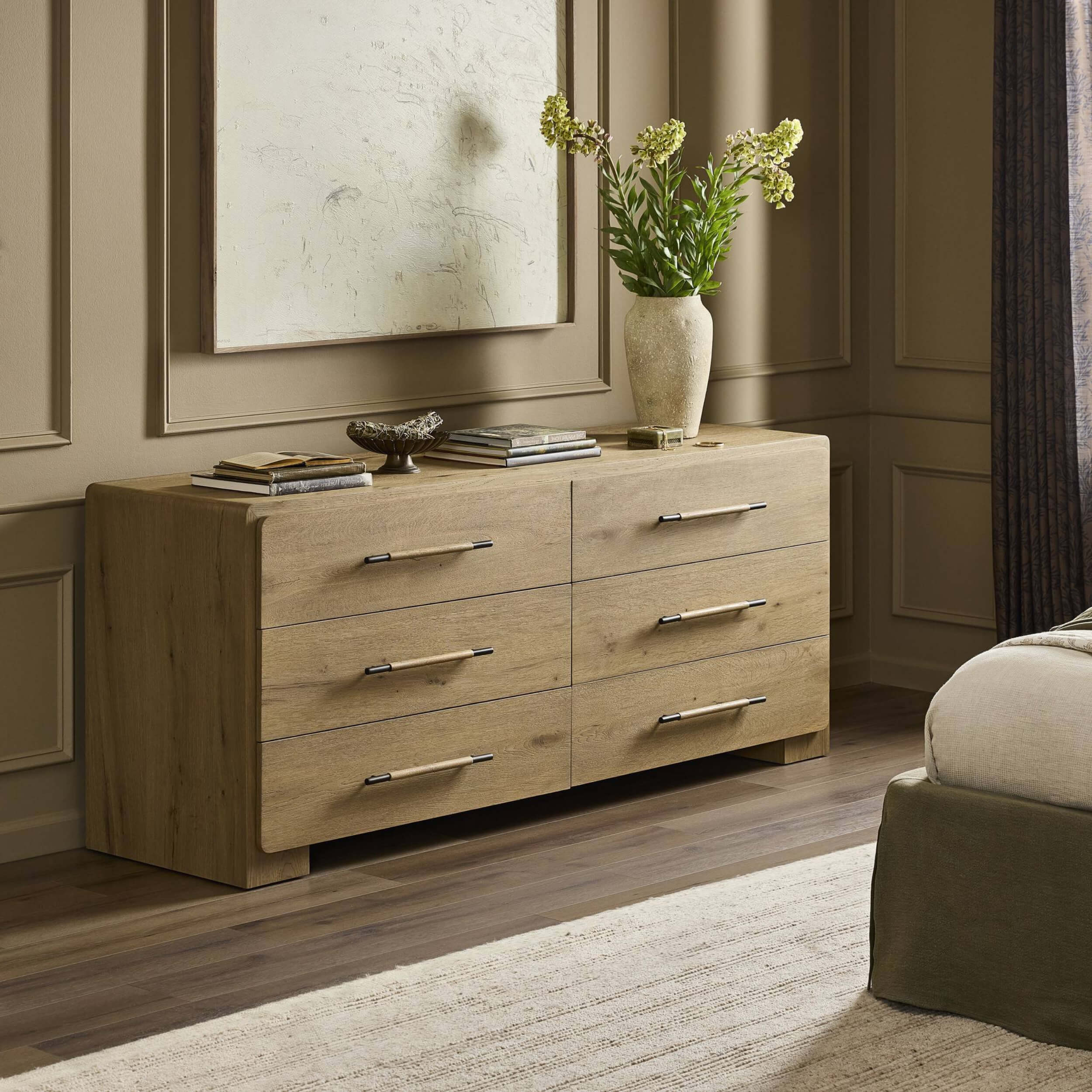 Eden 6 Drawer Dresser, Aged Smoked by Four Hands - Image 6