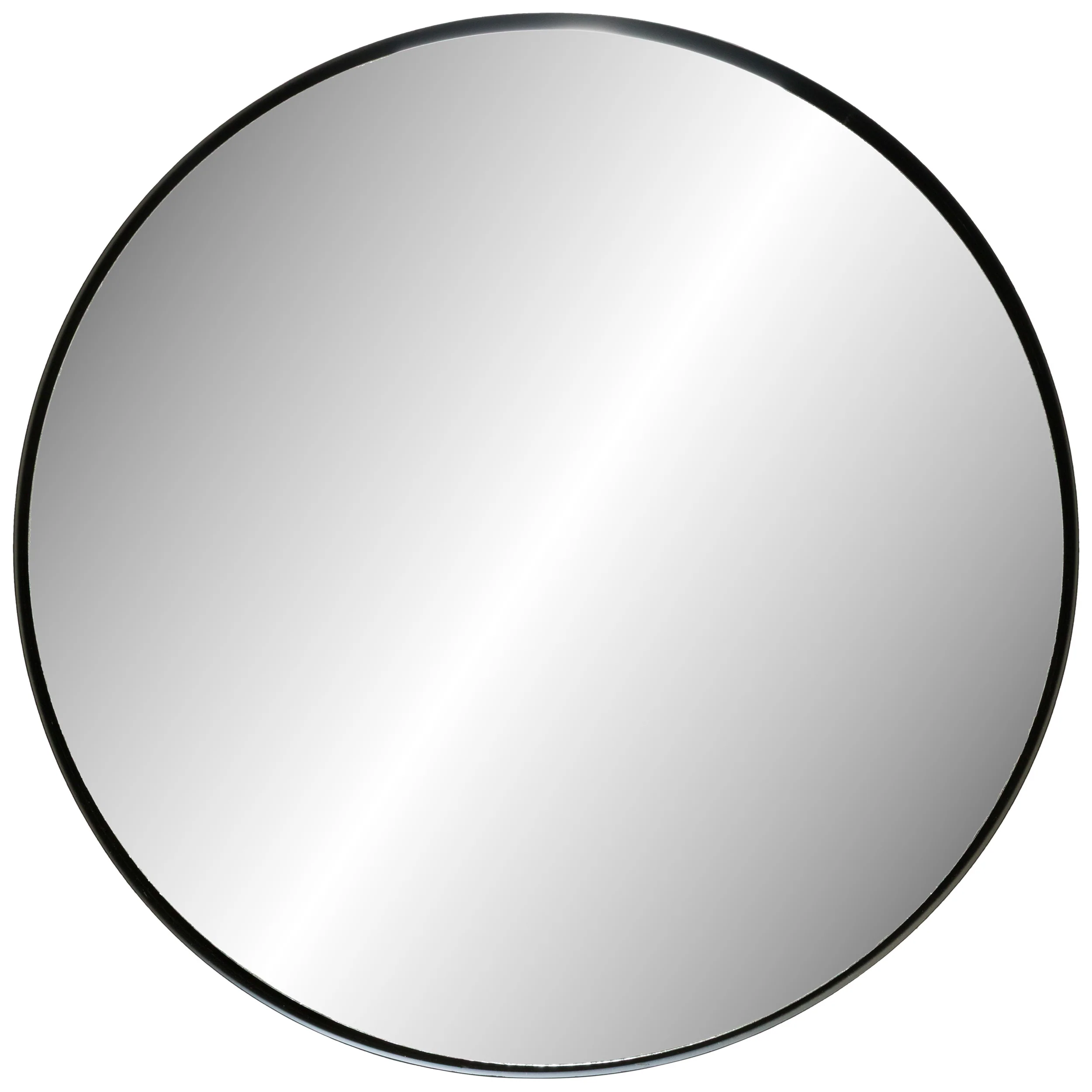 Edge Round Mirror, Black