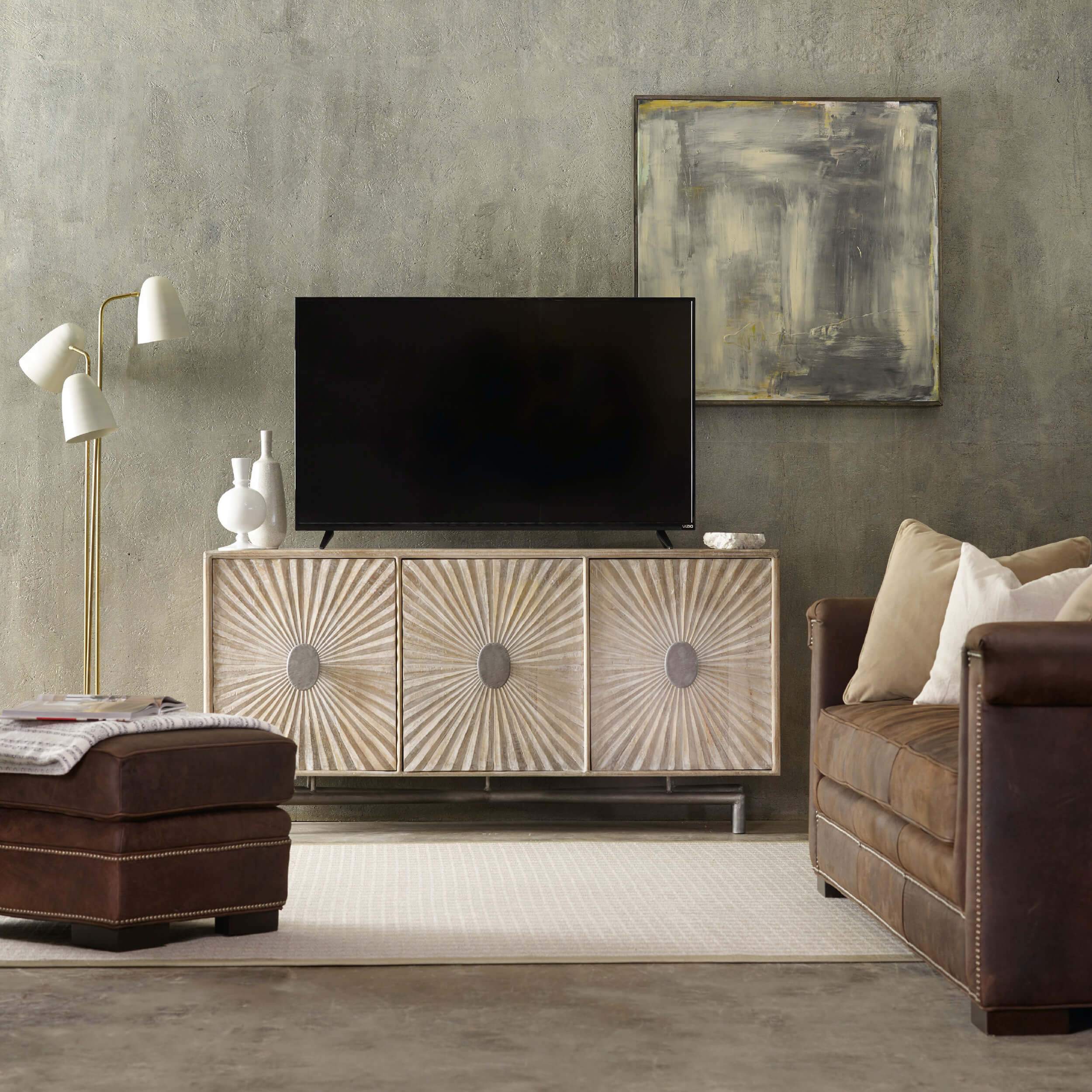 Edlow Entertainment Console, Whitewash - Image 3