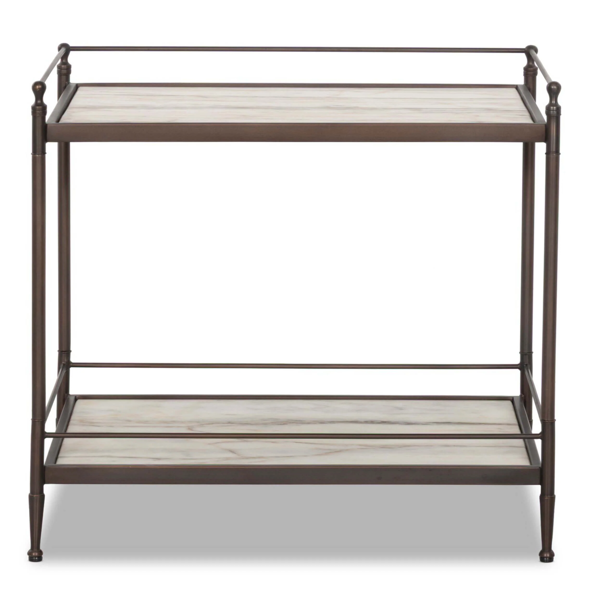 Eisen Nightstand, Striated Marble by Four Hands - Image 2