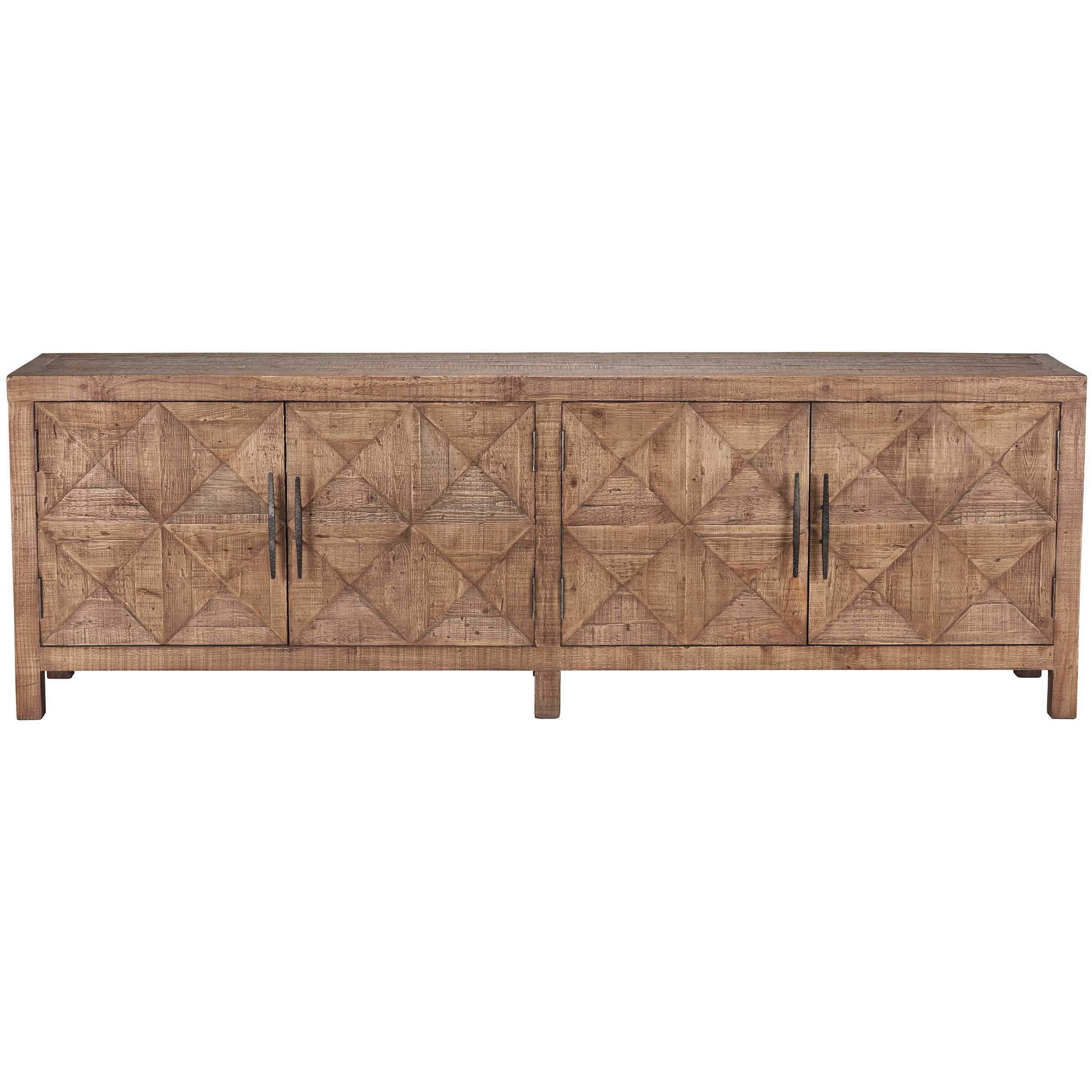 Elani 4 Door Cabinet, Brown - Image 2