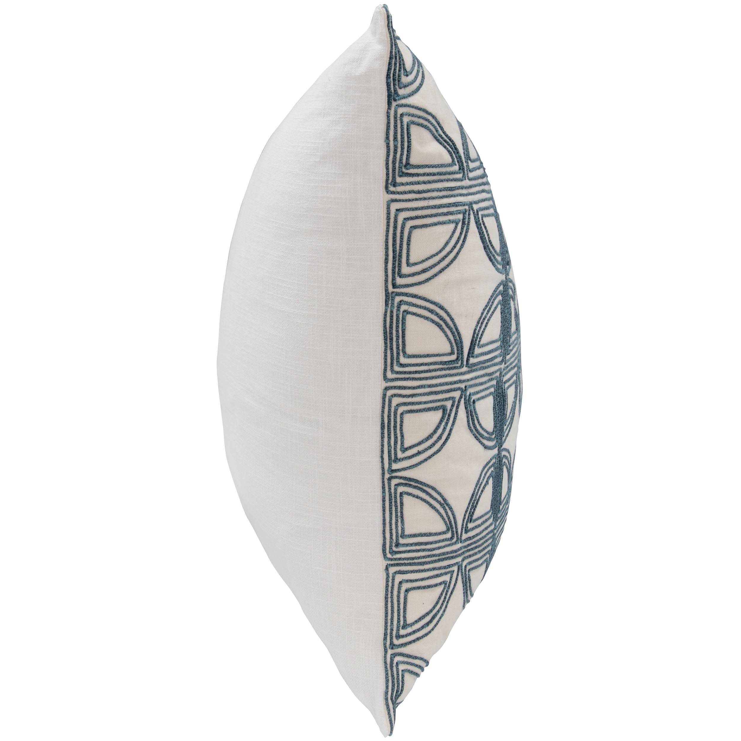 Elea Pillow, Ivory/Navy - Image 2