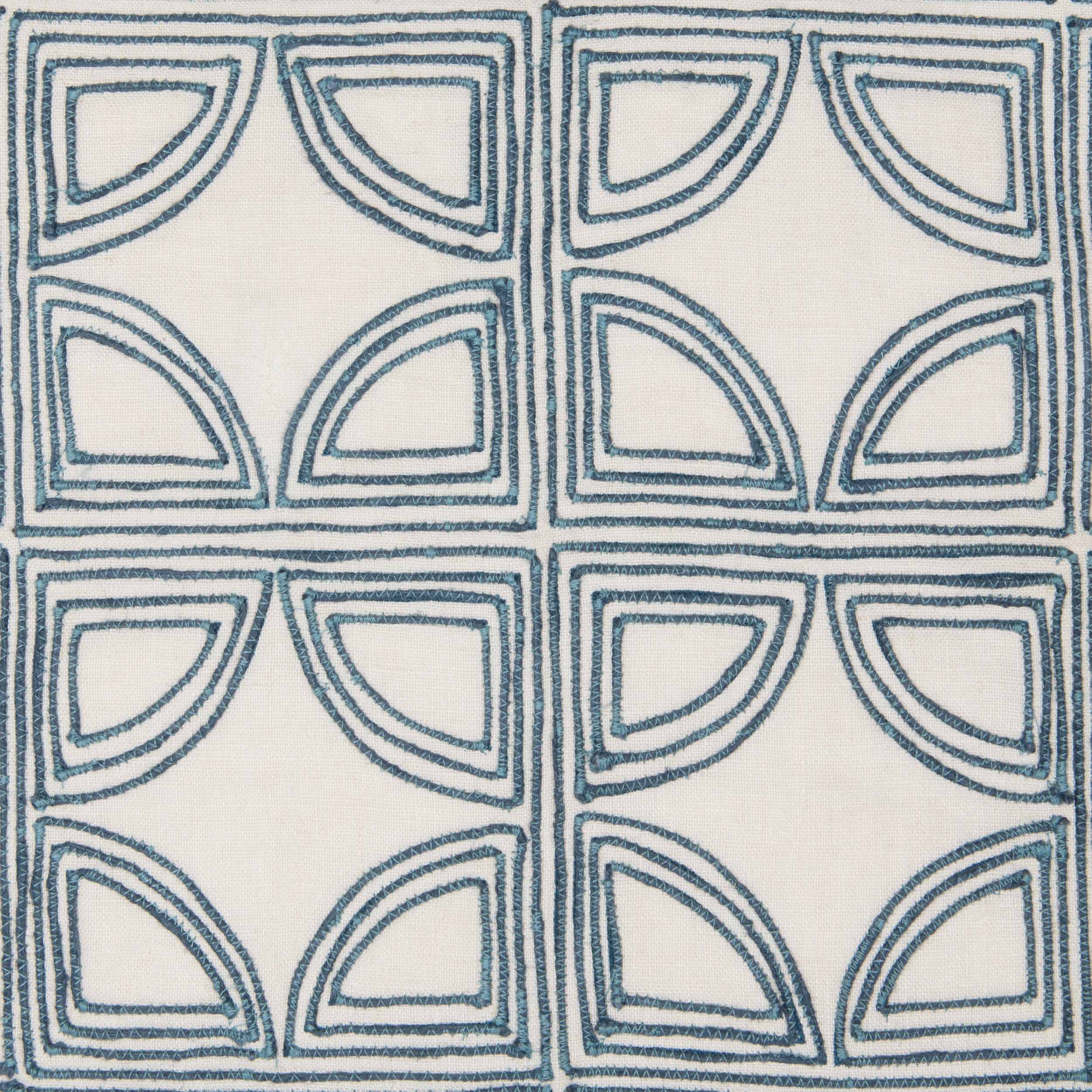 Elea Pillow, Ivory/Navy - Image 3