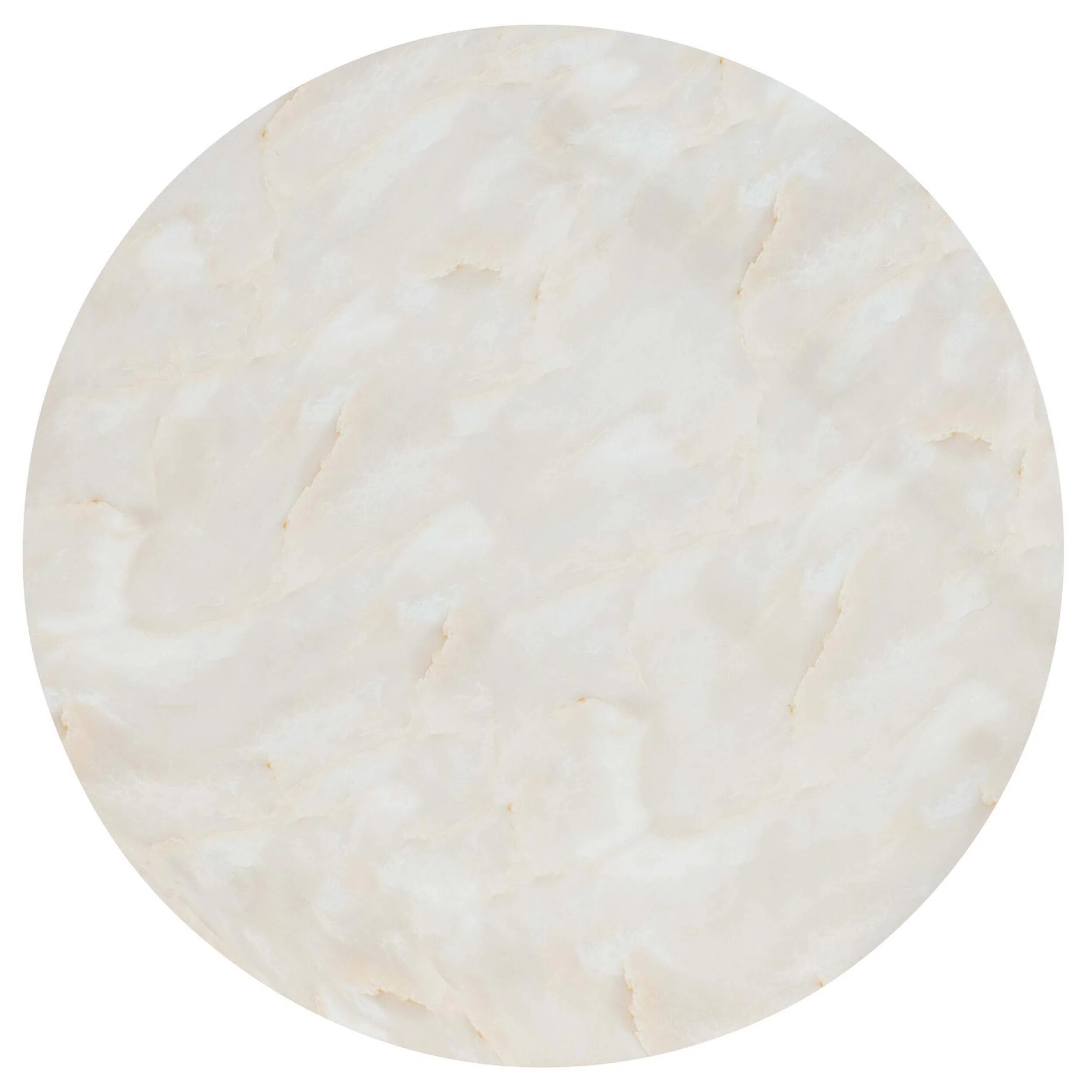 Eleana Round Dining Table, White Onyx - Image 3