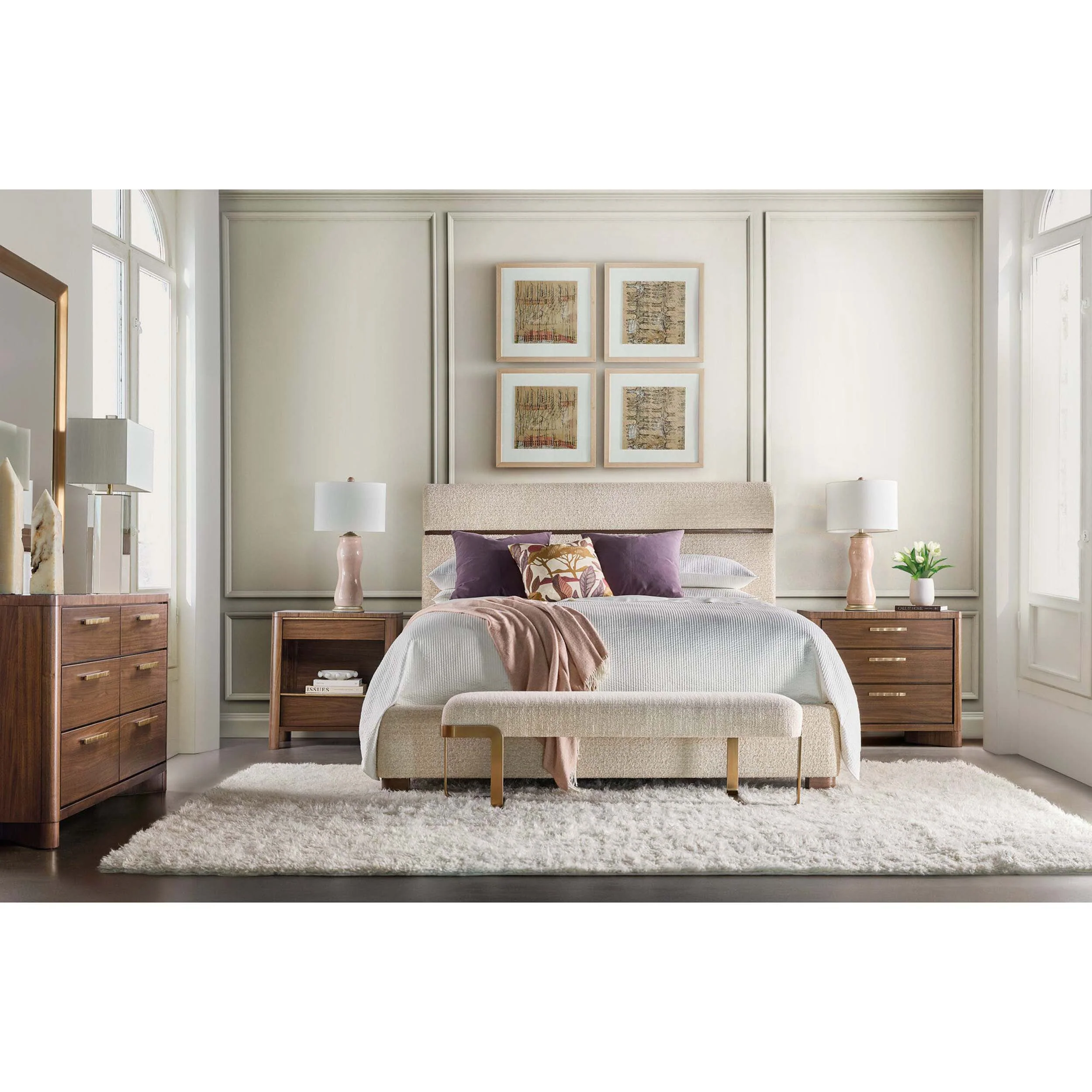 Eleana Three Drawer Nightstand, Light Caramel - Image 4