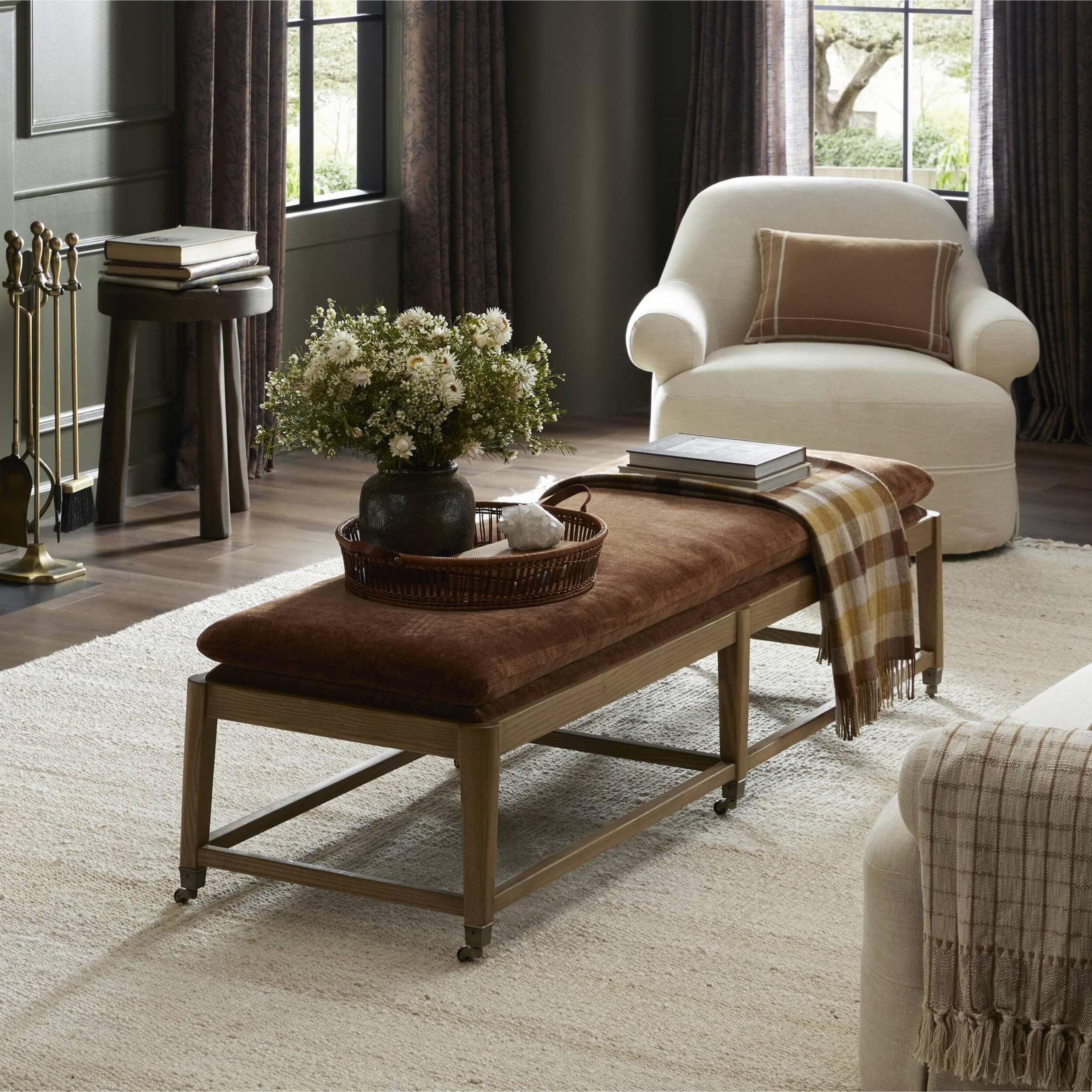 Eleanor Accent Bench, Altair Sienna by Amber Lewis x Four Hands - Image 5