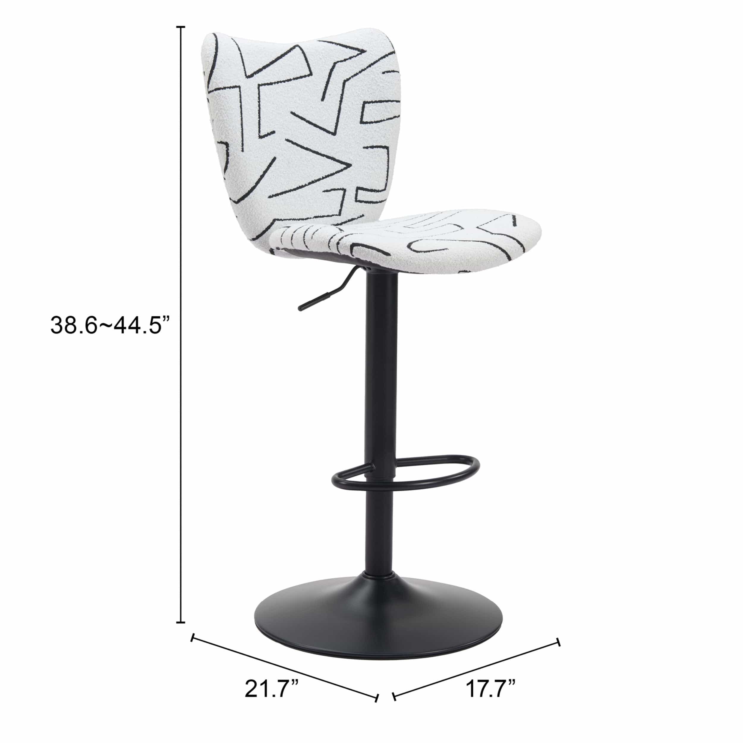 Elevate Bar Stool, White, Set of 2 - Image 7