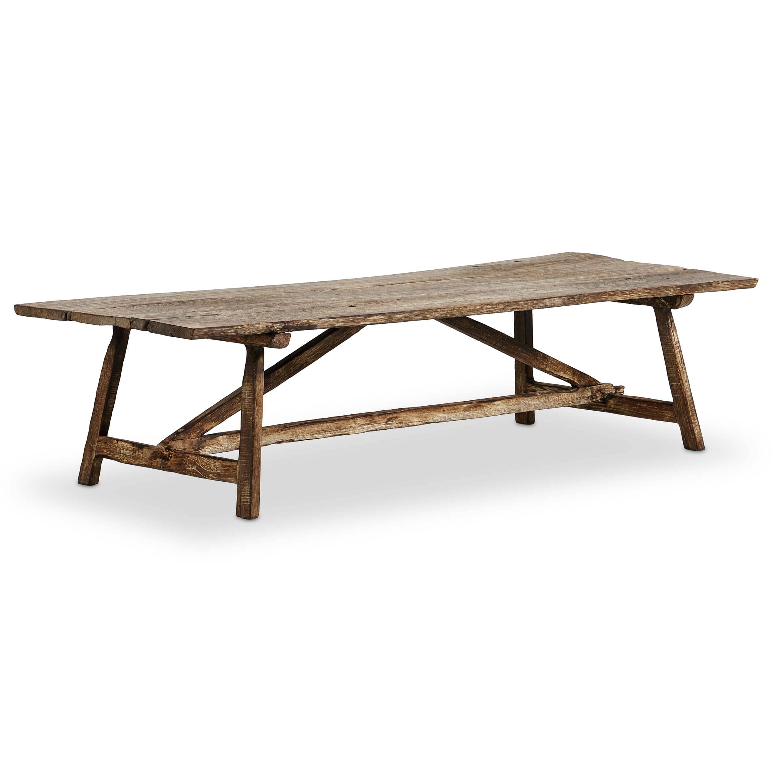 Elio Coffee Table, Burnt Bleached Oak by Four Hands