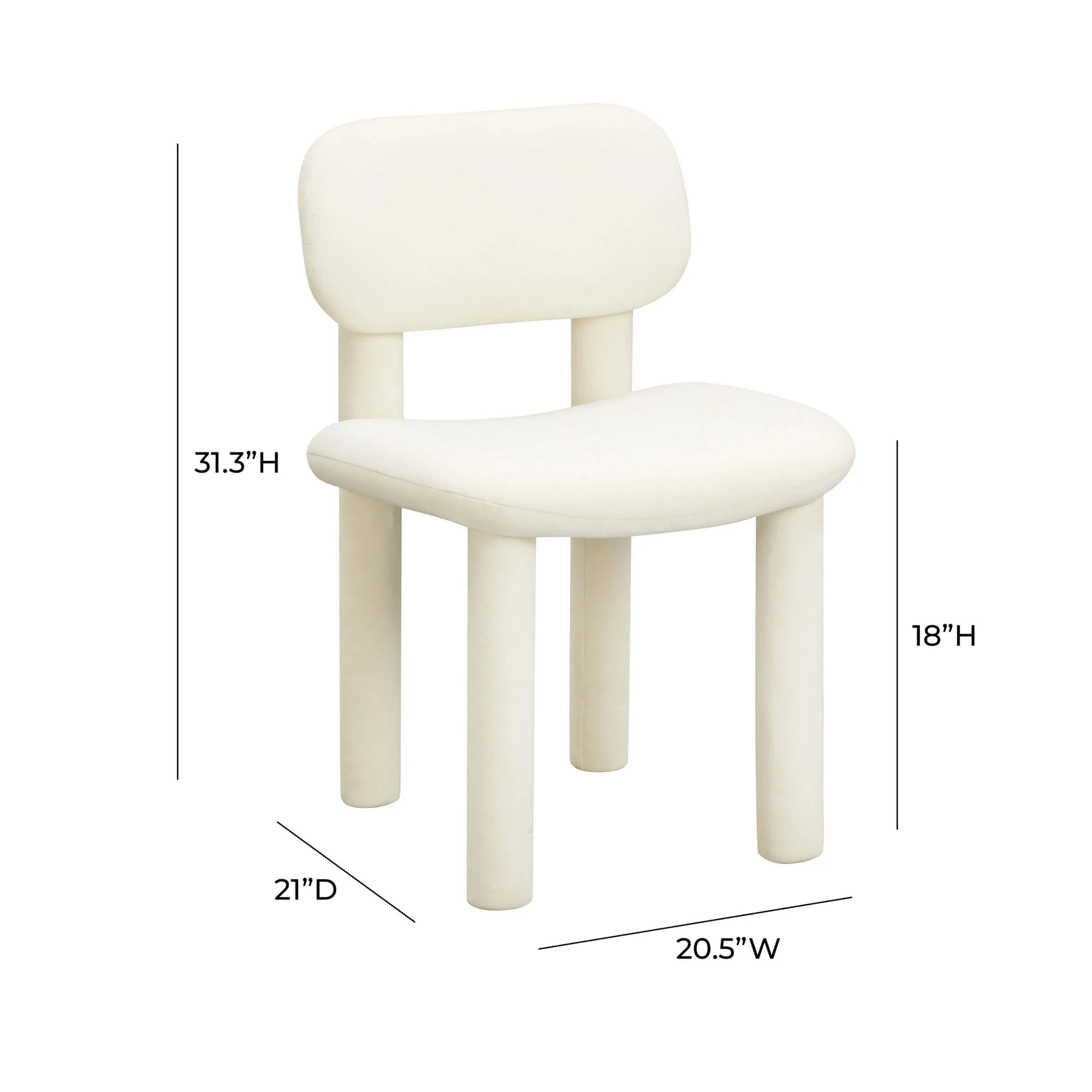 Elise Dining Chair, Ivory - Image 5