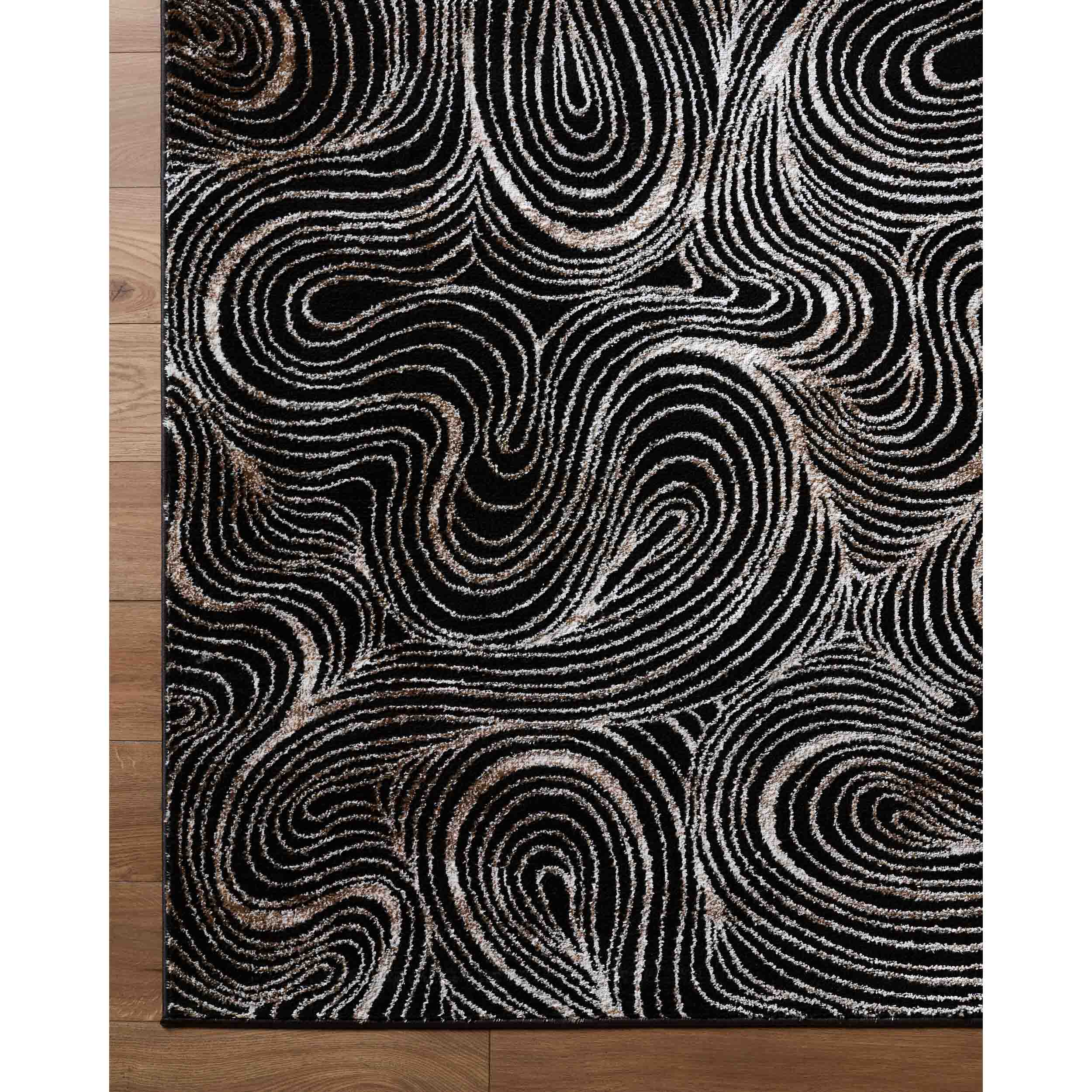 Elle Decor x Livabliss Rug Grenelle EDGN-2306, Black/Beige - Image 3
