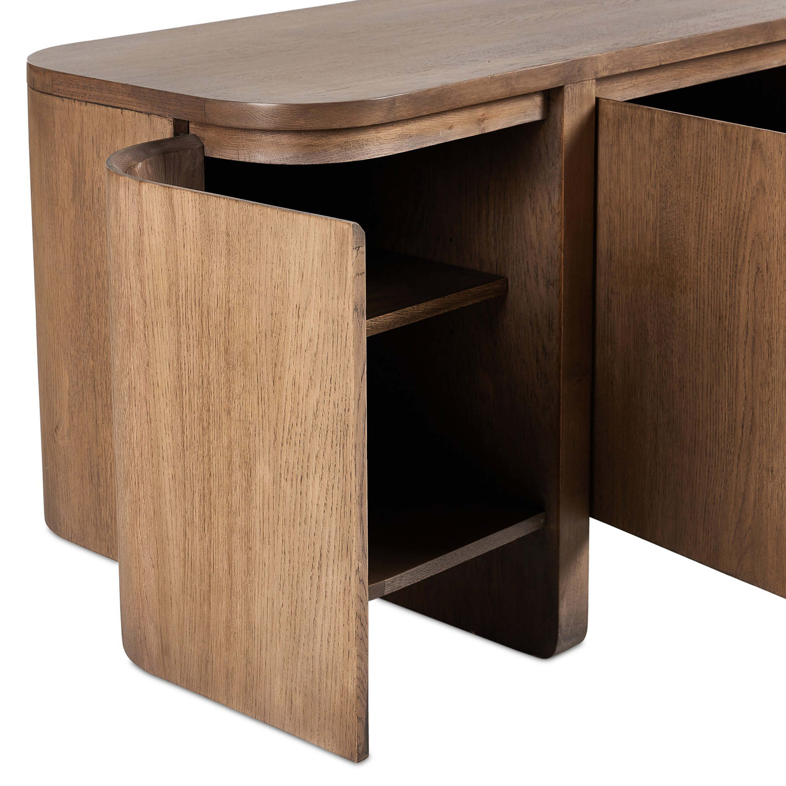 Elle Media Console, Tawny Oak by Four Hands - Image 4