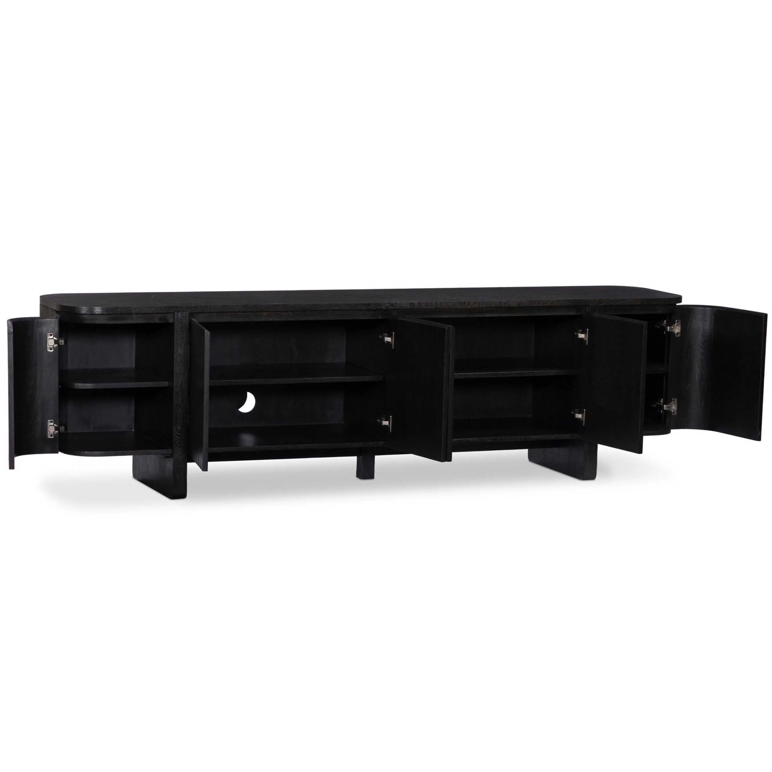 Elle Media Console, Worn Black by Four Hands - Image 8