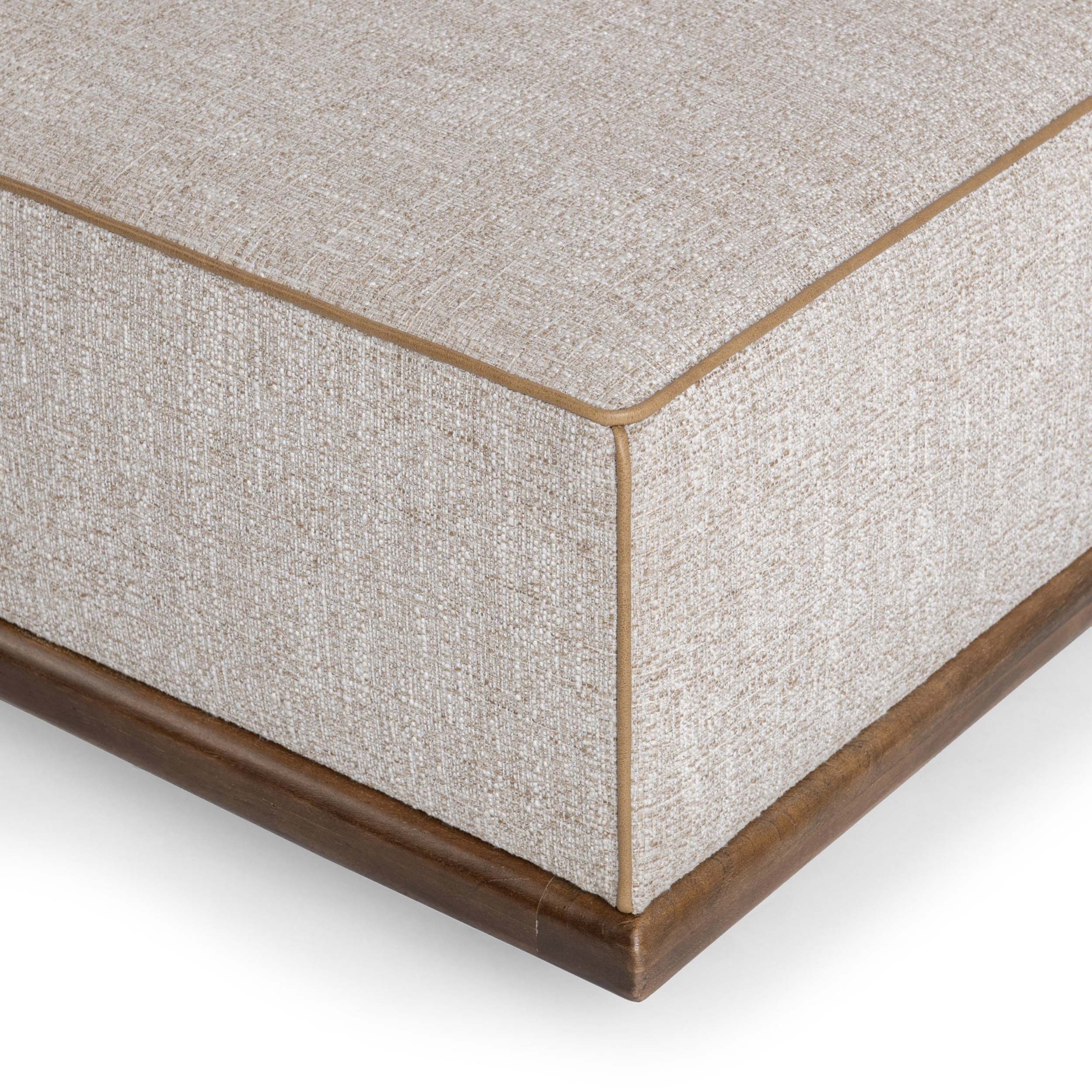 Ellerie Square Ottoman, Latte - Image 3