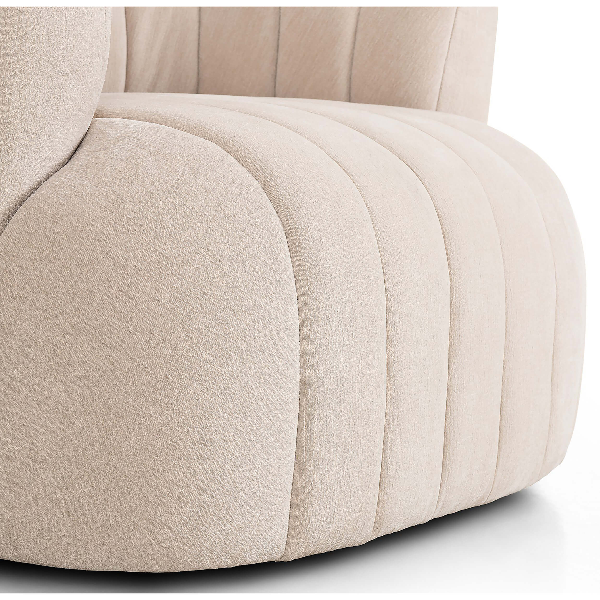 Elliana Swivel Chair, Blamont Cream by Four Hands - Image 6