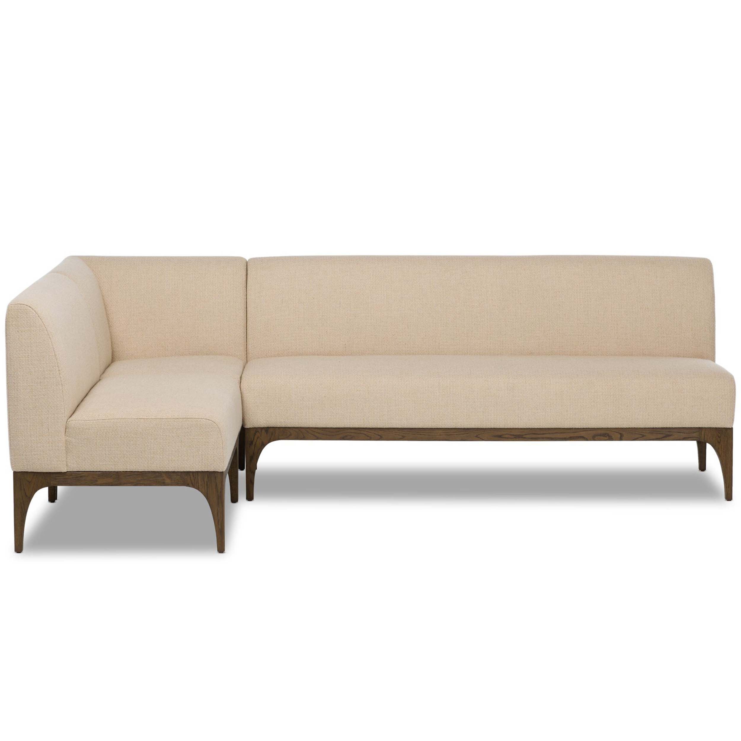 Ellington L-Shape Dining Banquette, Irving Taupe by Four Hands - Image 2