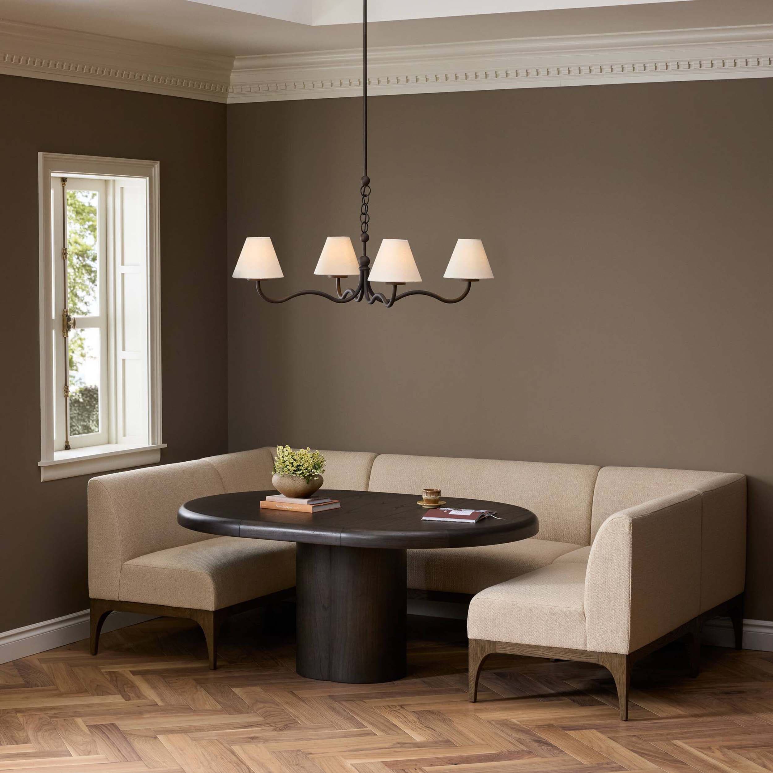 Ellington U-Shaped Dining Banquette, Irving Flax by Four Hands - Image 12