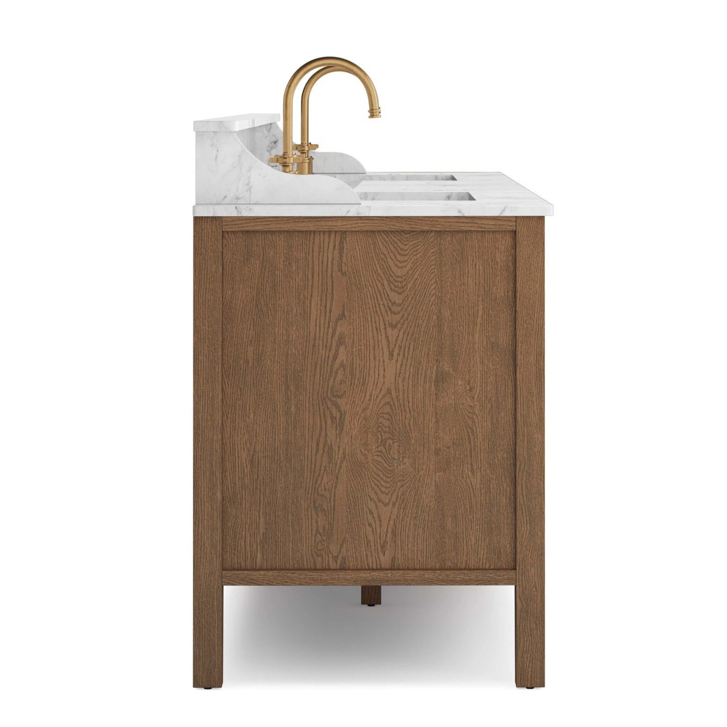 Elliston Double Vanity, Satin Worn Oak by Four Hands - Image 3