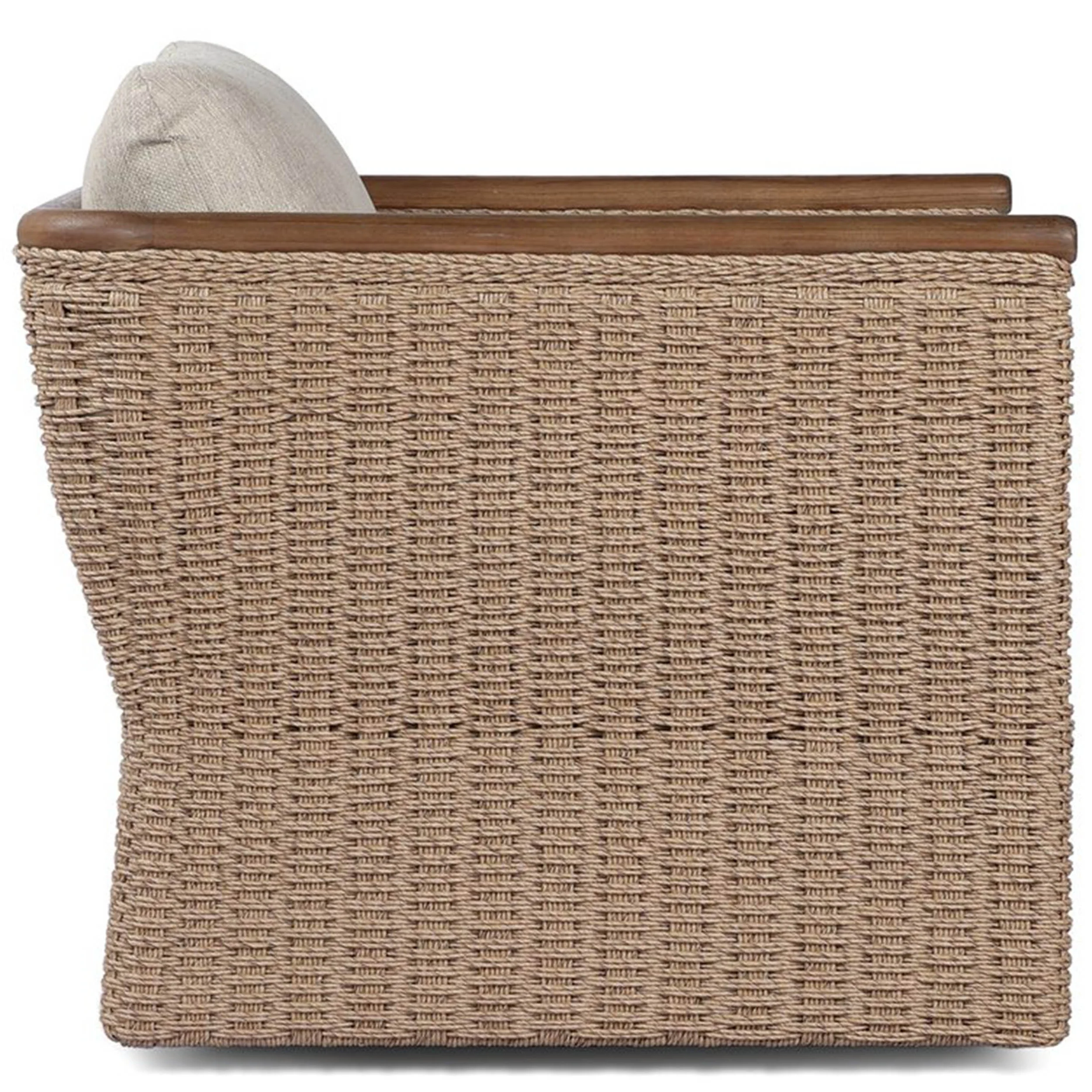 Elmira Outdoor Swivel Chair, Ellor Beige by Four hands - Image 3
