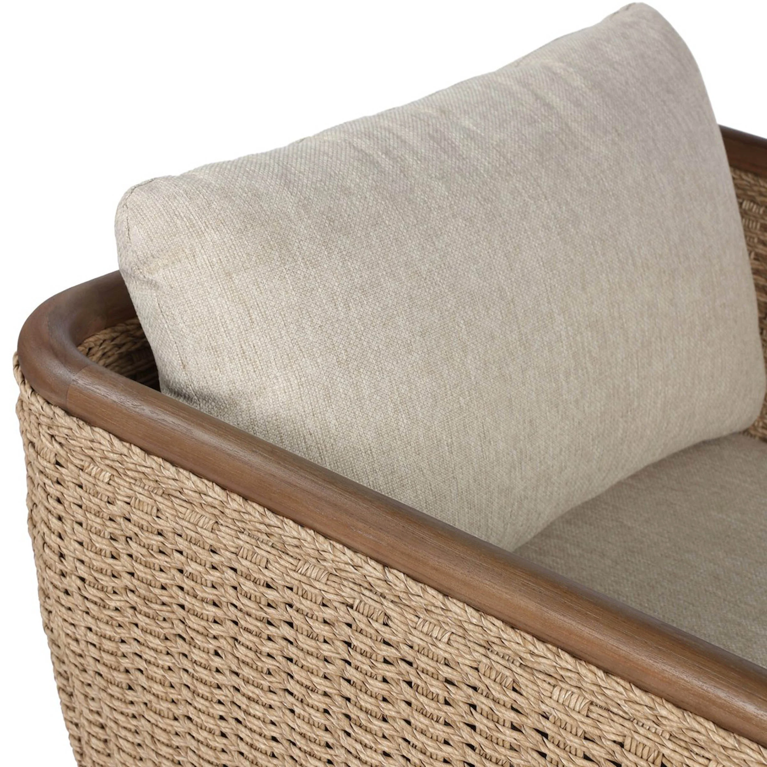 Elmira Outdoor Swivel Chair, Ellor Beige by Four hands - Image 4