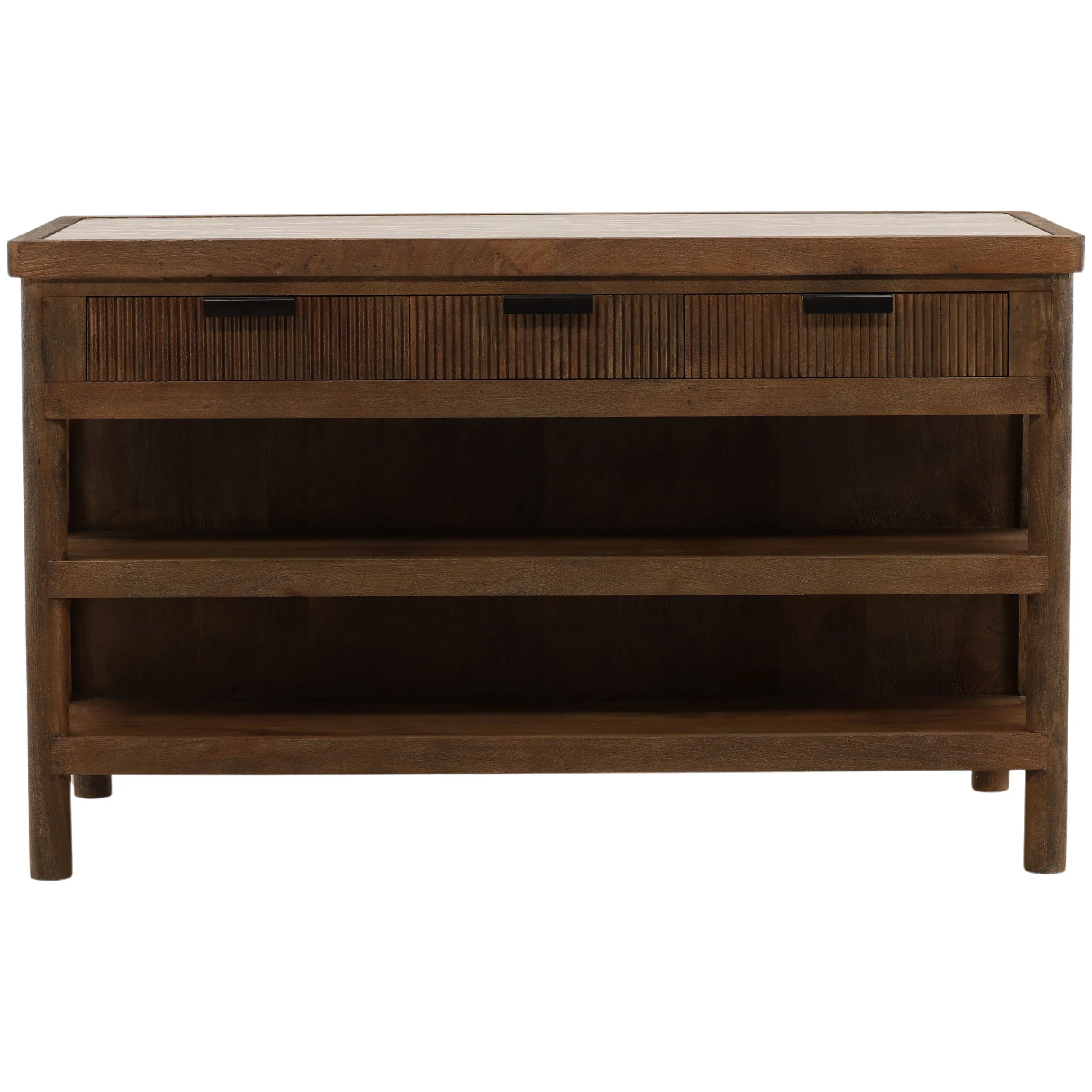 Elston Kitchen Island, Beige/Brown - Image 2