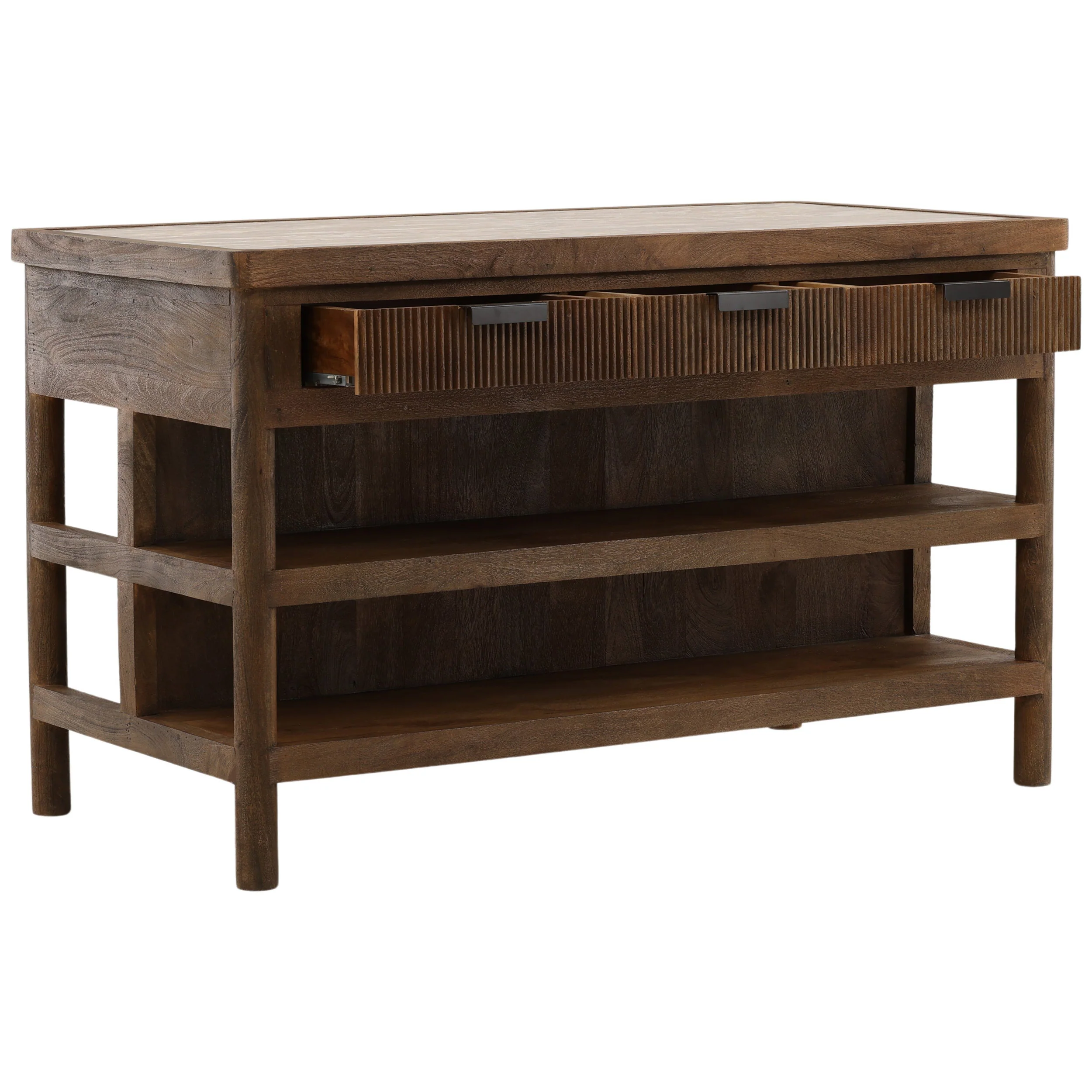 Elston Kitchen Island, Beige/Brown - Image 5