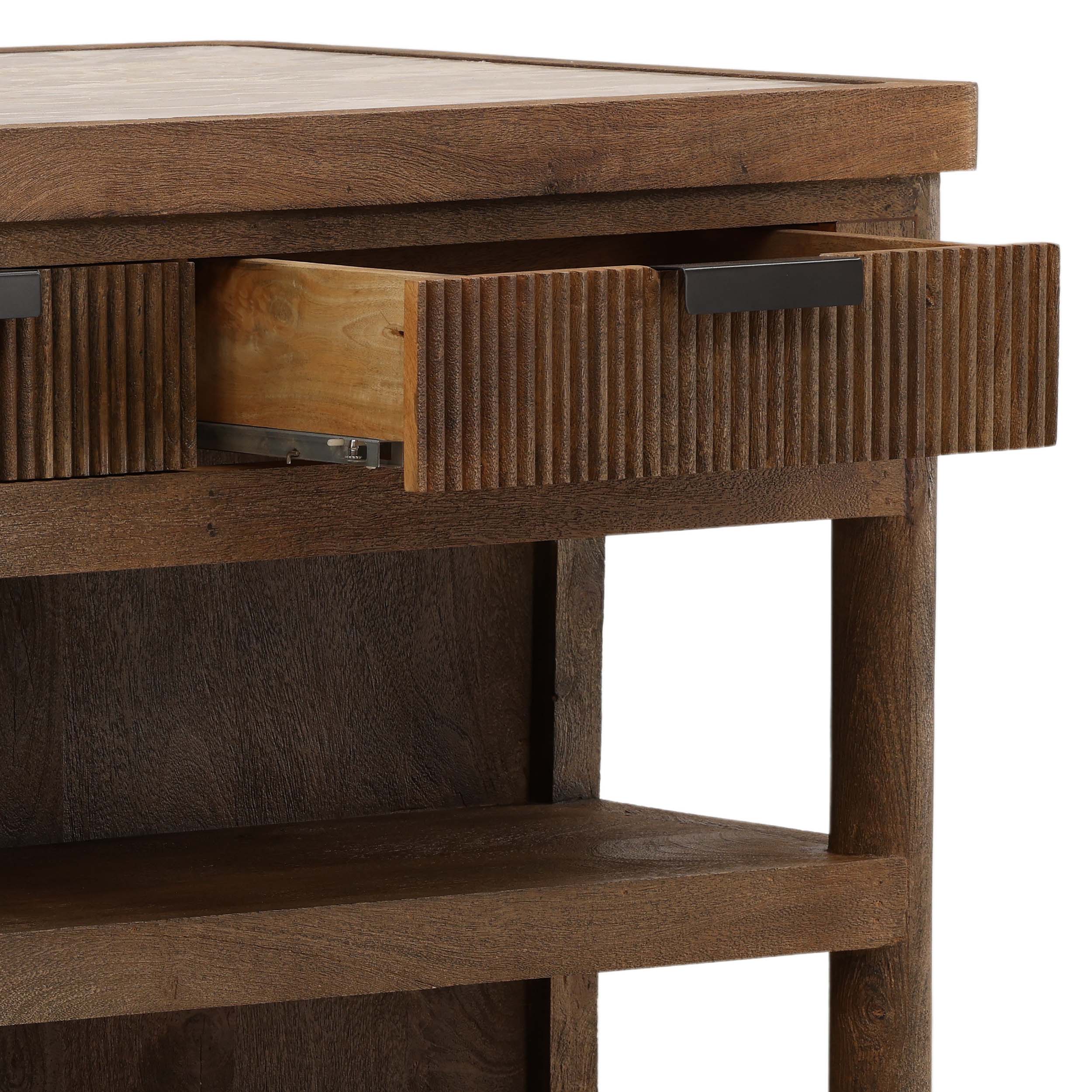 Elston Kitchen Island, Beige/Brown - Image 6