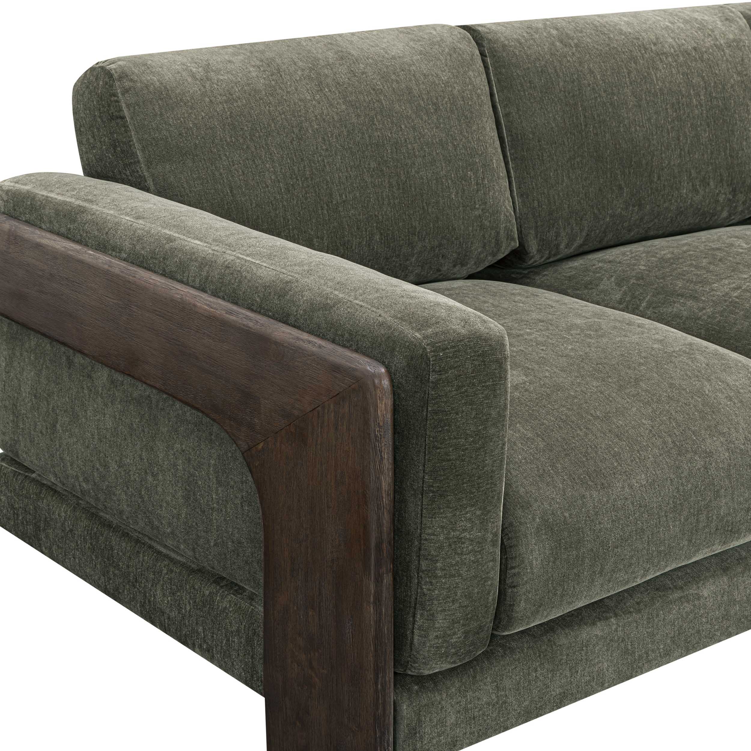 Elyn Upcycled Sofa, Olive Green - Image 5