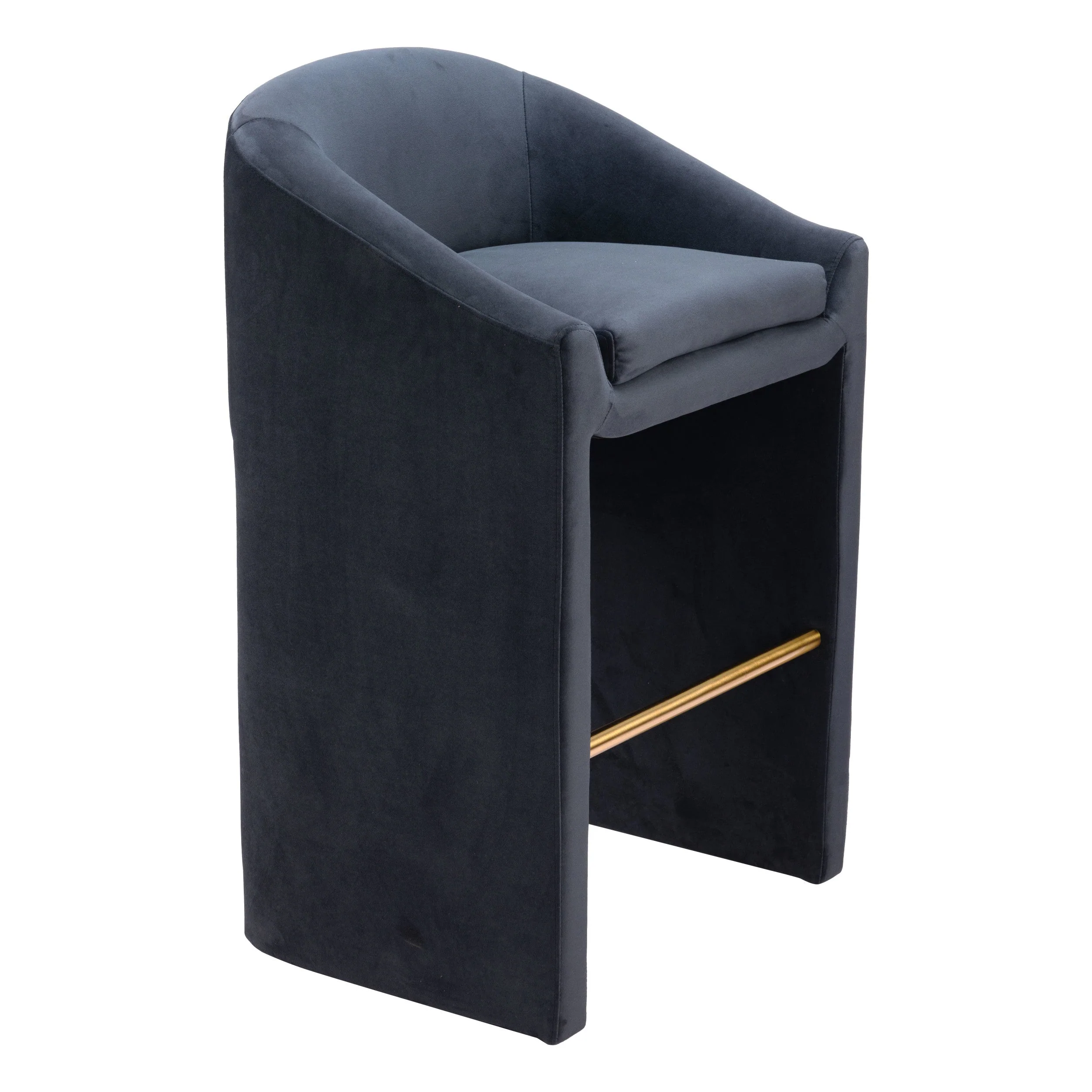 Emas Bar Stool, Midnight Gray - Image 5