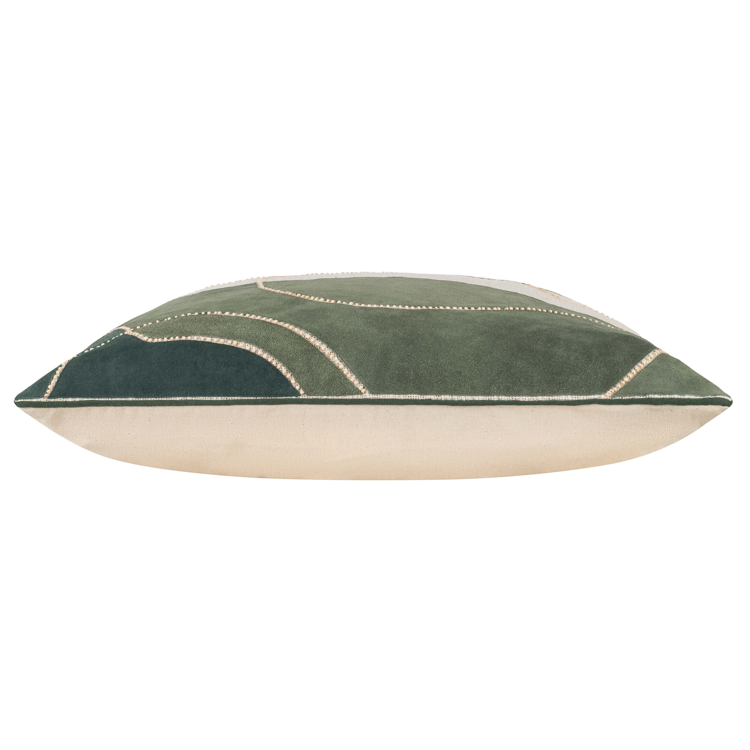 Ember Pillow, Green/Cream - Image 2