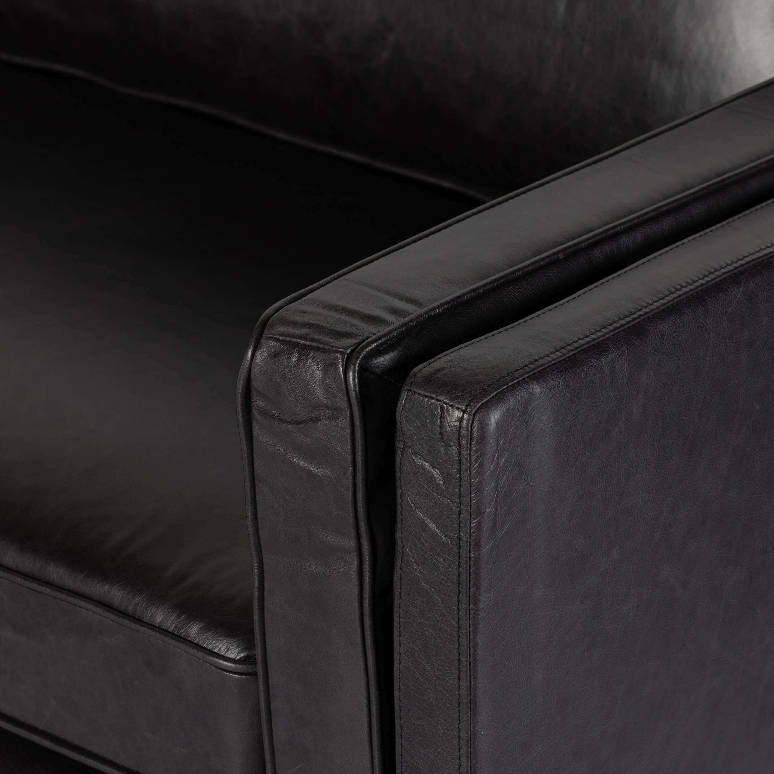 Emery Leather Sofa, Sonoma Black - Image 4