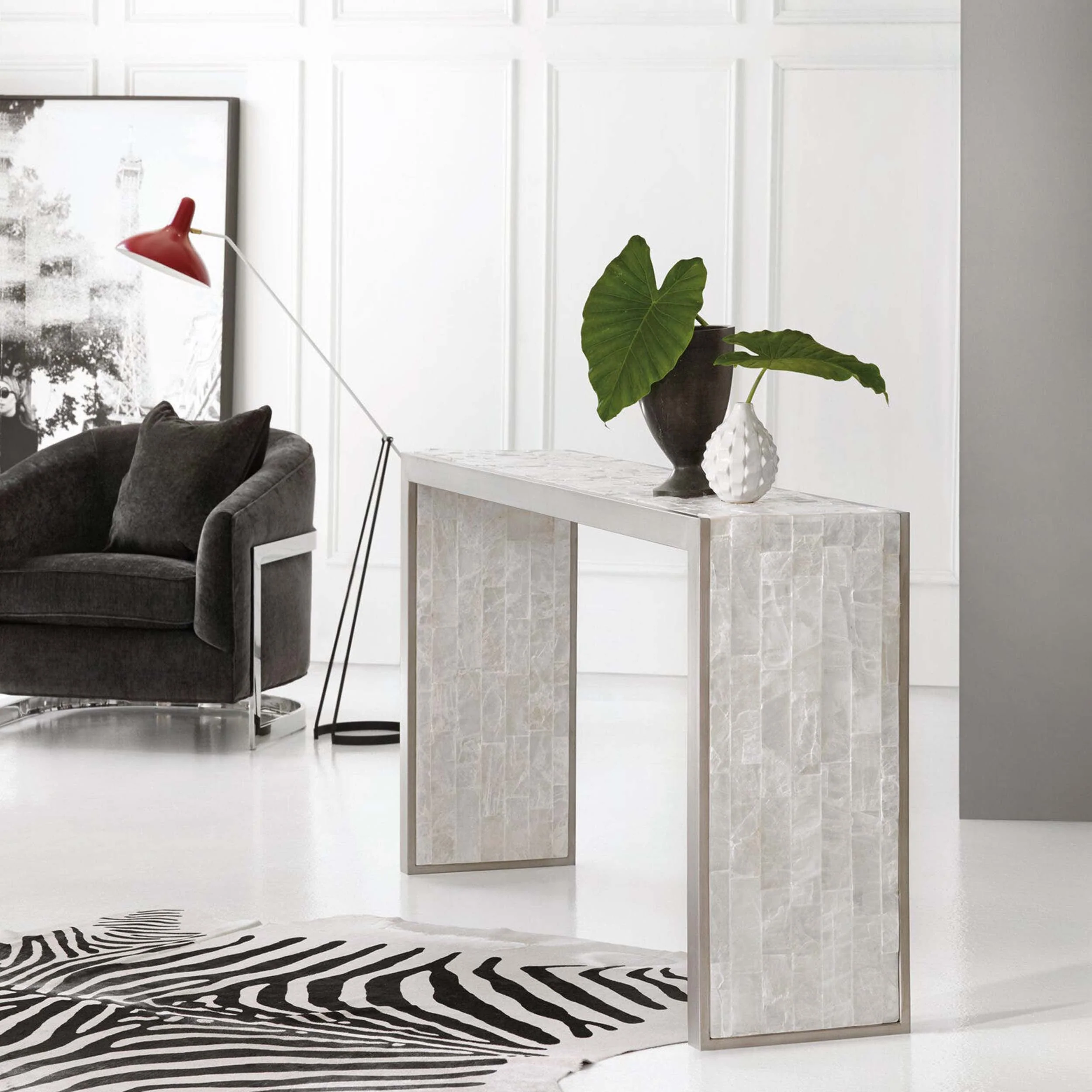 Emma Console Table, Selenite - Image 3