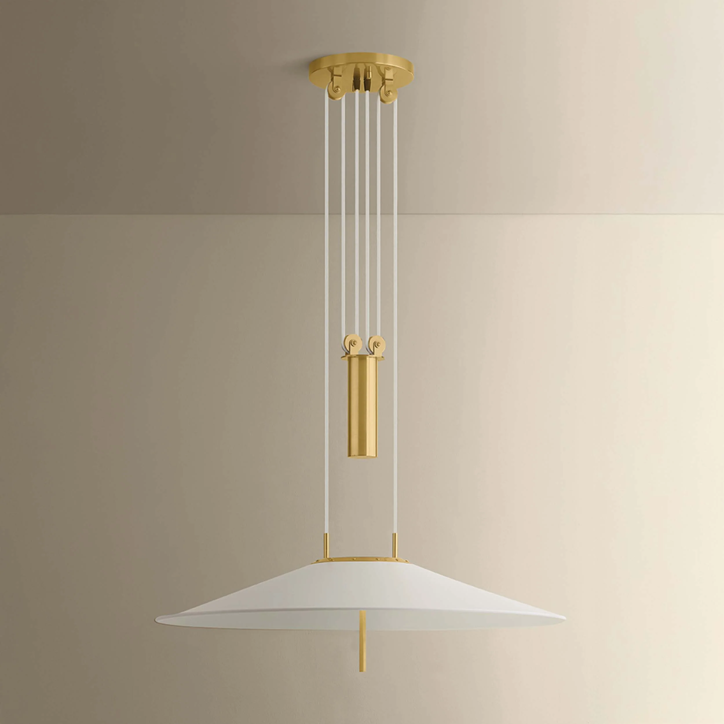 Emmons Pendant, Aged Brass/Soft White - Image 2