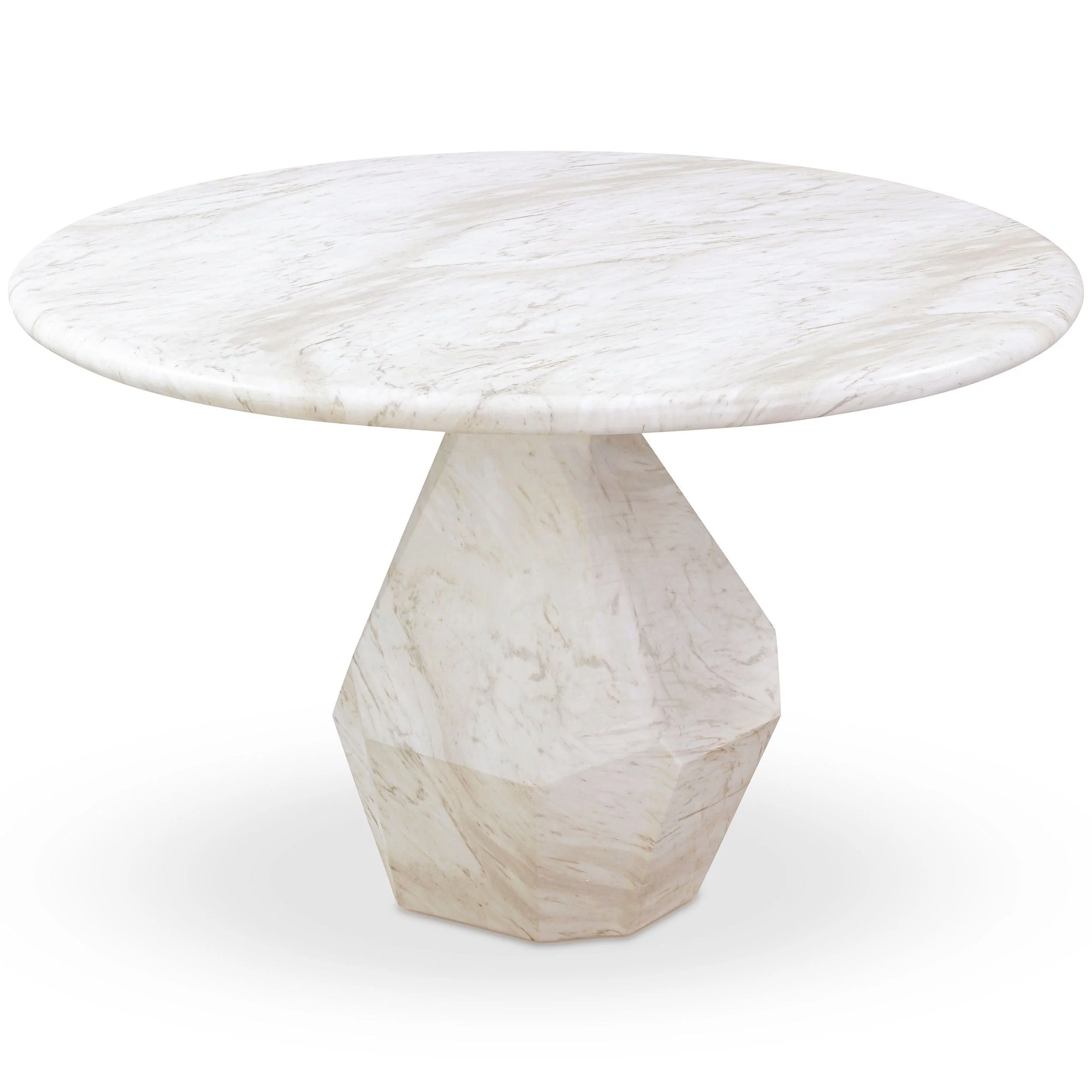 Esme Round Dining Table, Faux Marble - Image 3