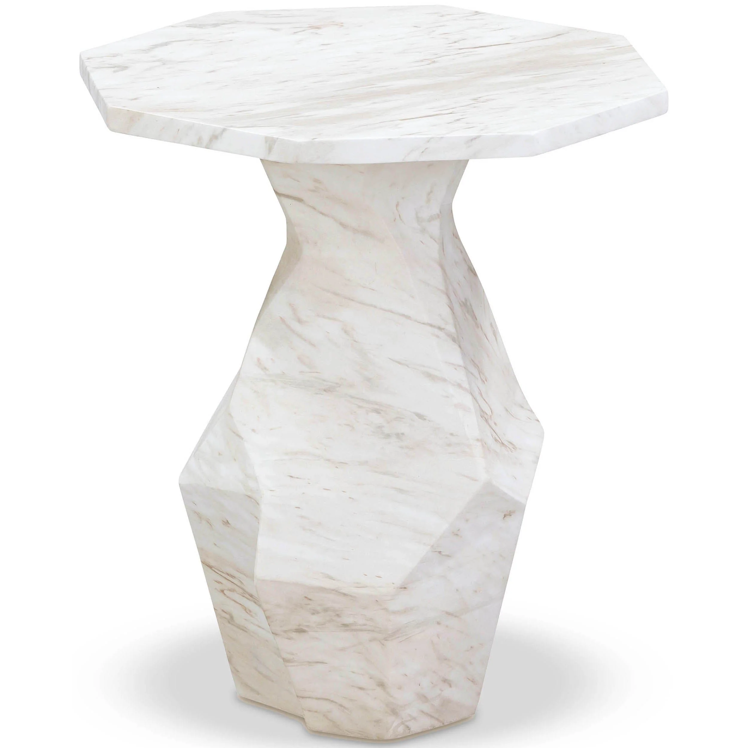 Esme Side Table, Faux Marble - Image 2