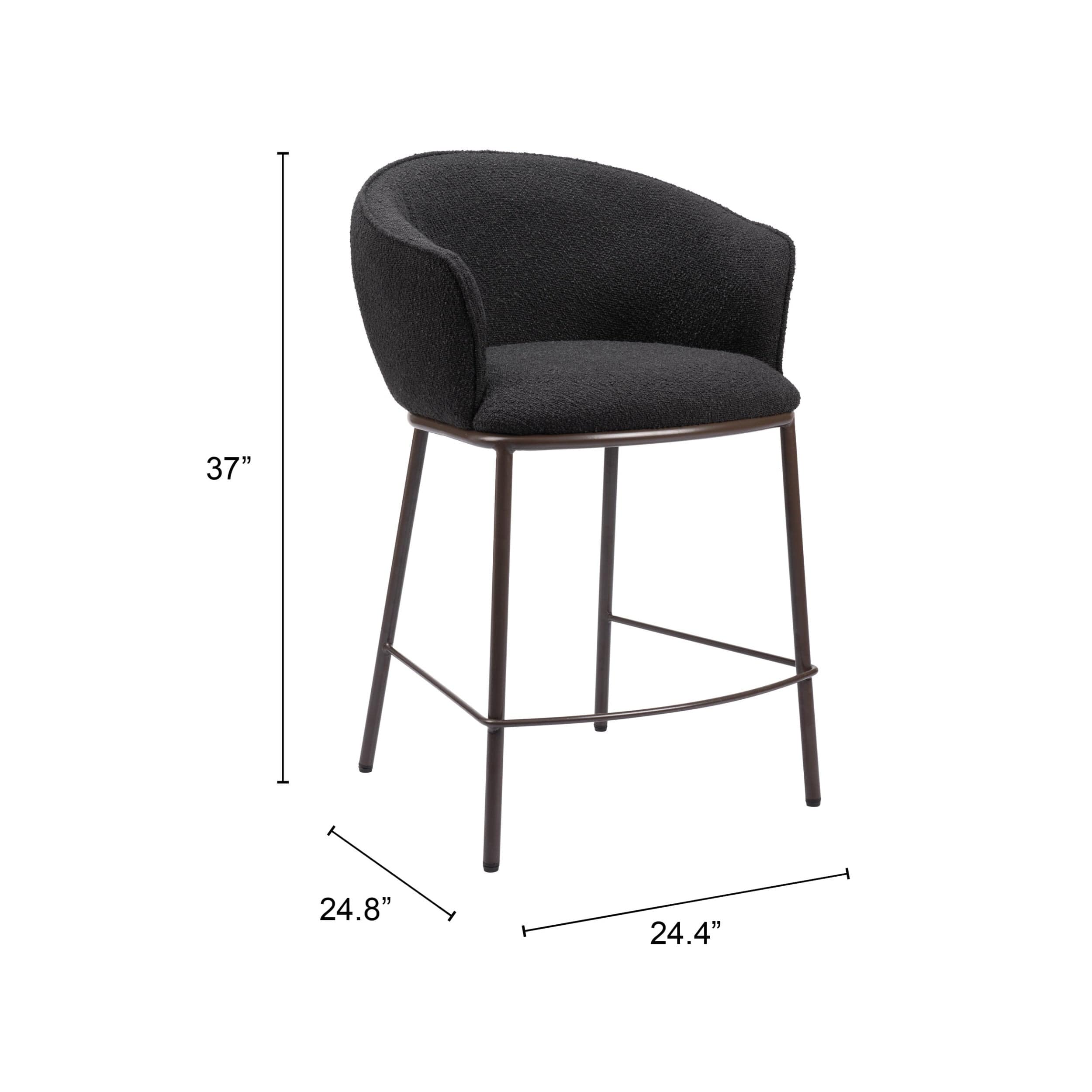 Essen Counter Stool, Black - Image 8