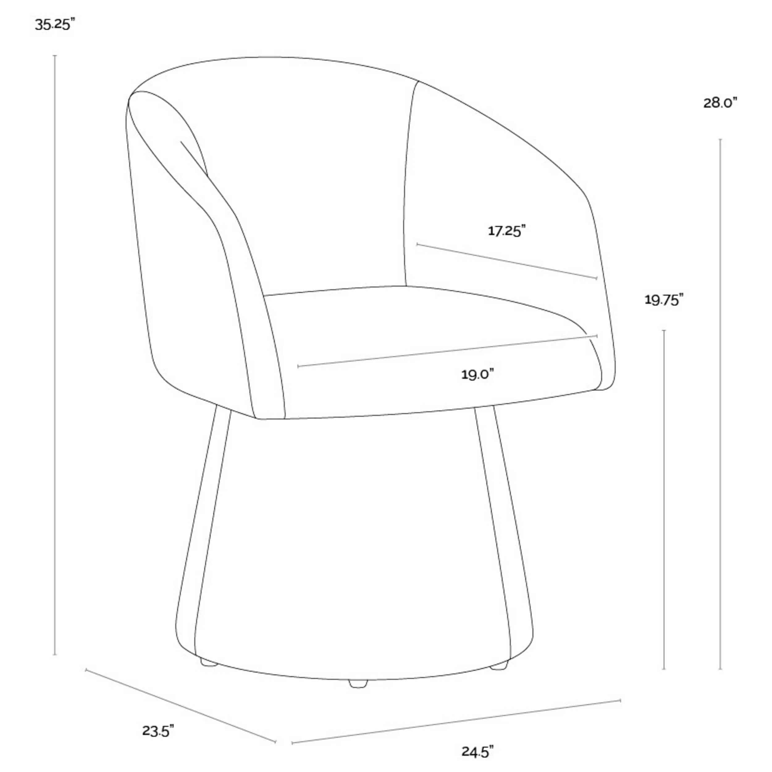 Etta Swivel Dining Chair, Moss Green, Set of 2 - Image 3