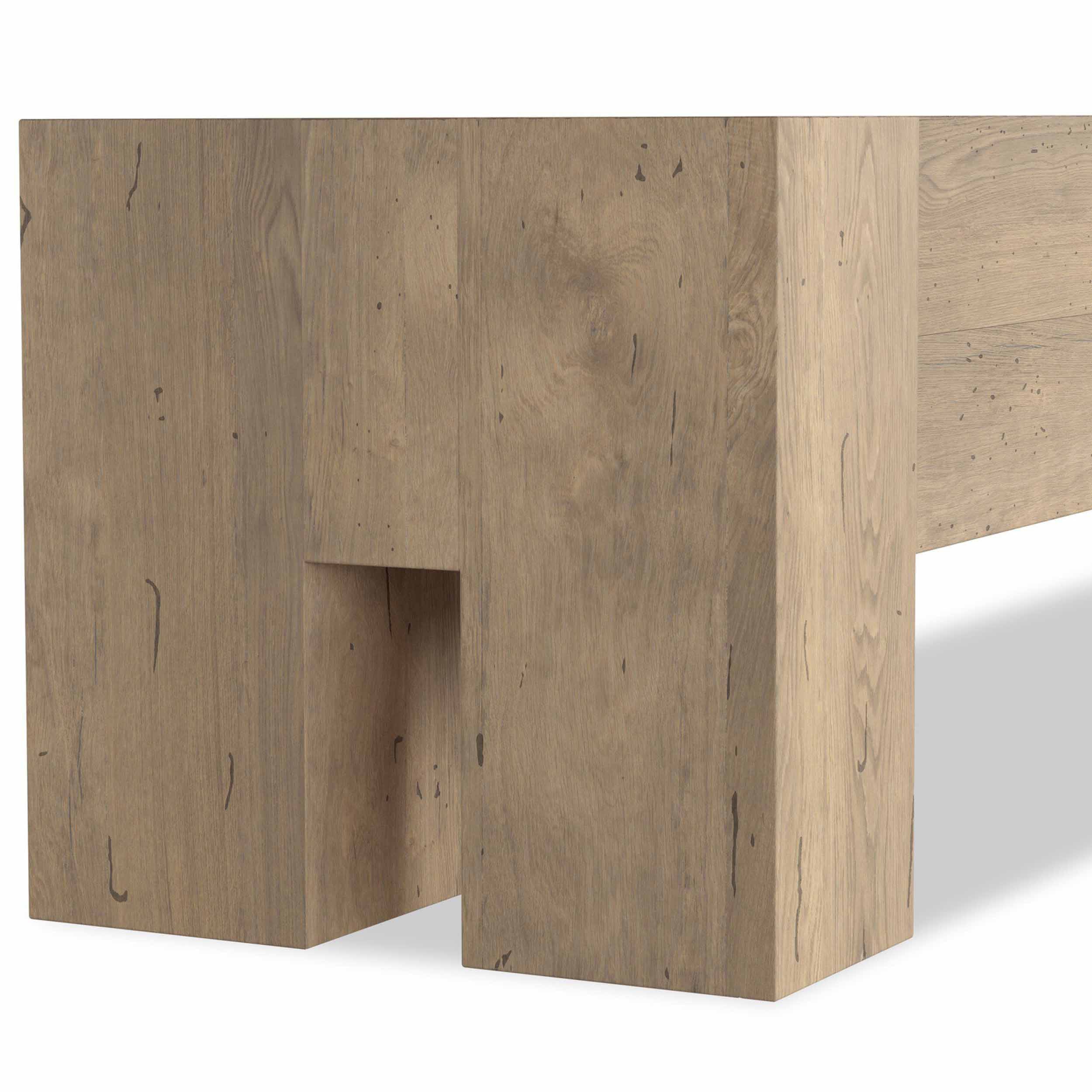 Abaso Bench, Whitewash Rustic by Four Hands - Image 13