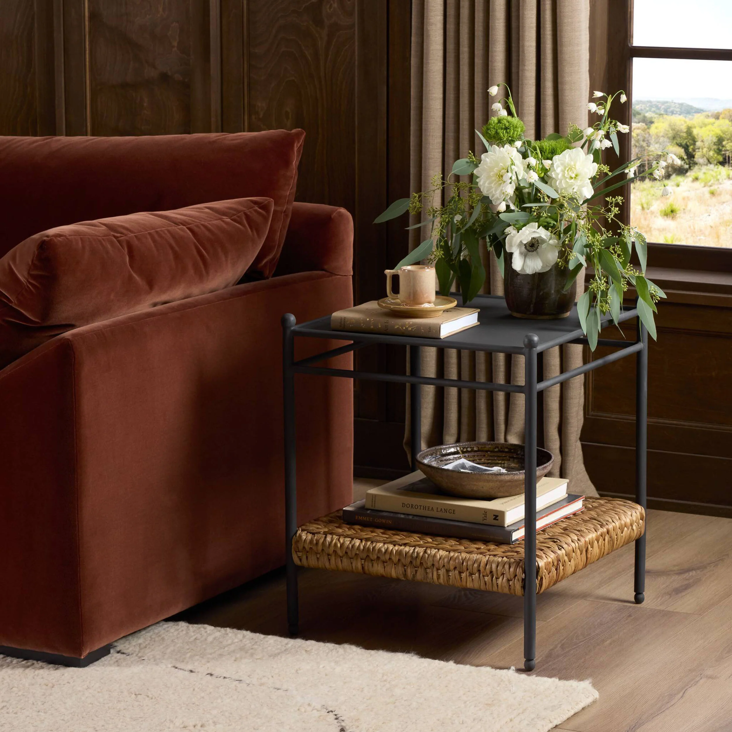 Evanne End Table, Charcoal by Four Hands - Image 7