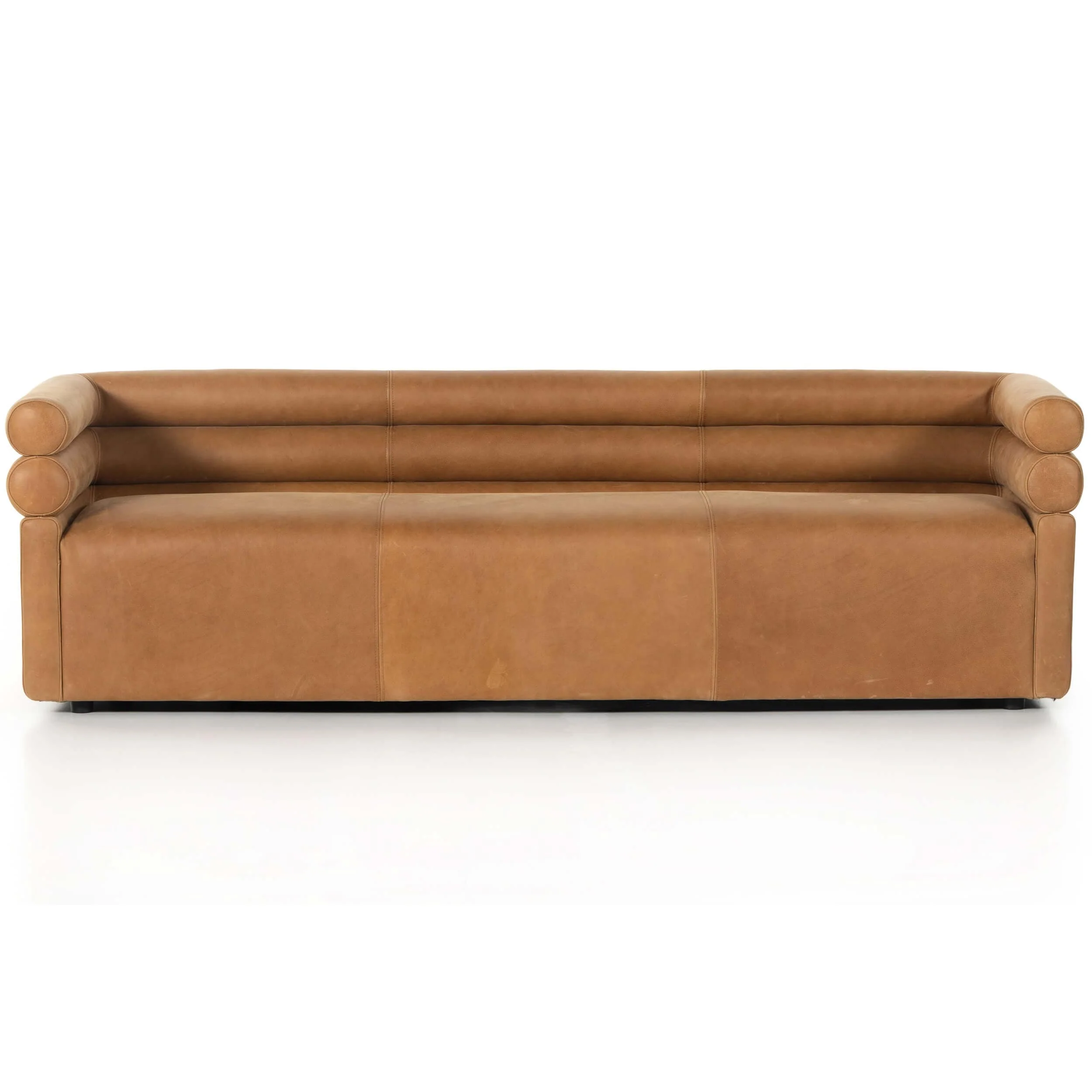 Evie 88" Leather Sofa, Palermo Cognac