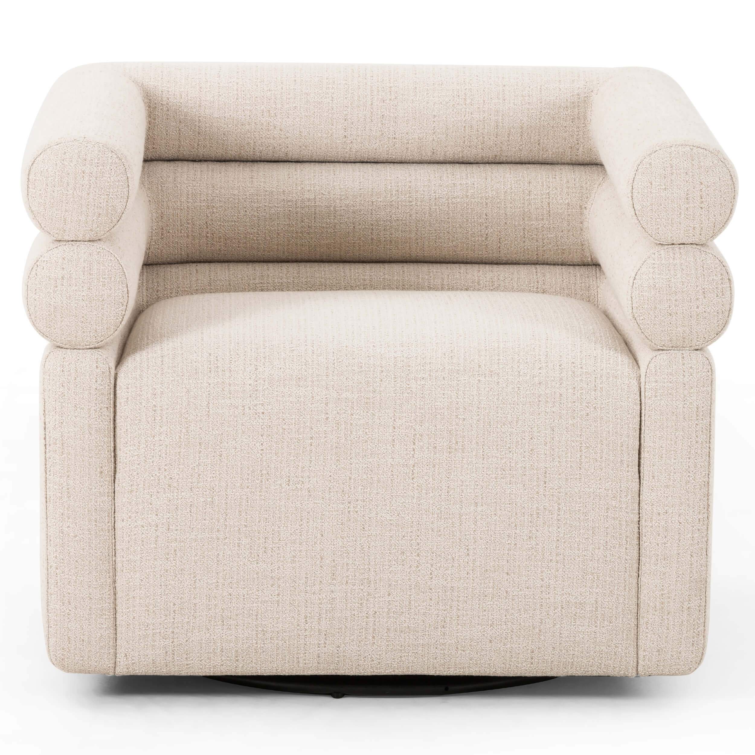 Evie Swivel Chair, Hampton Cream by Four Hands - Image 3