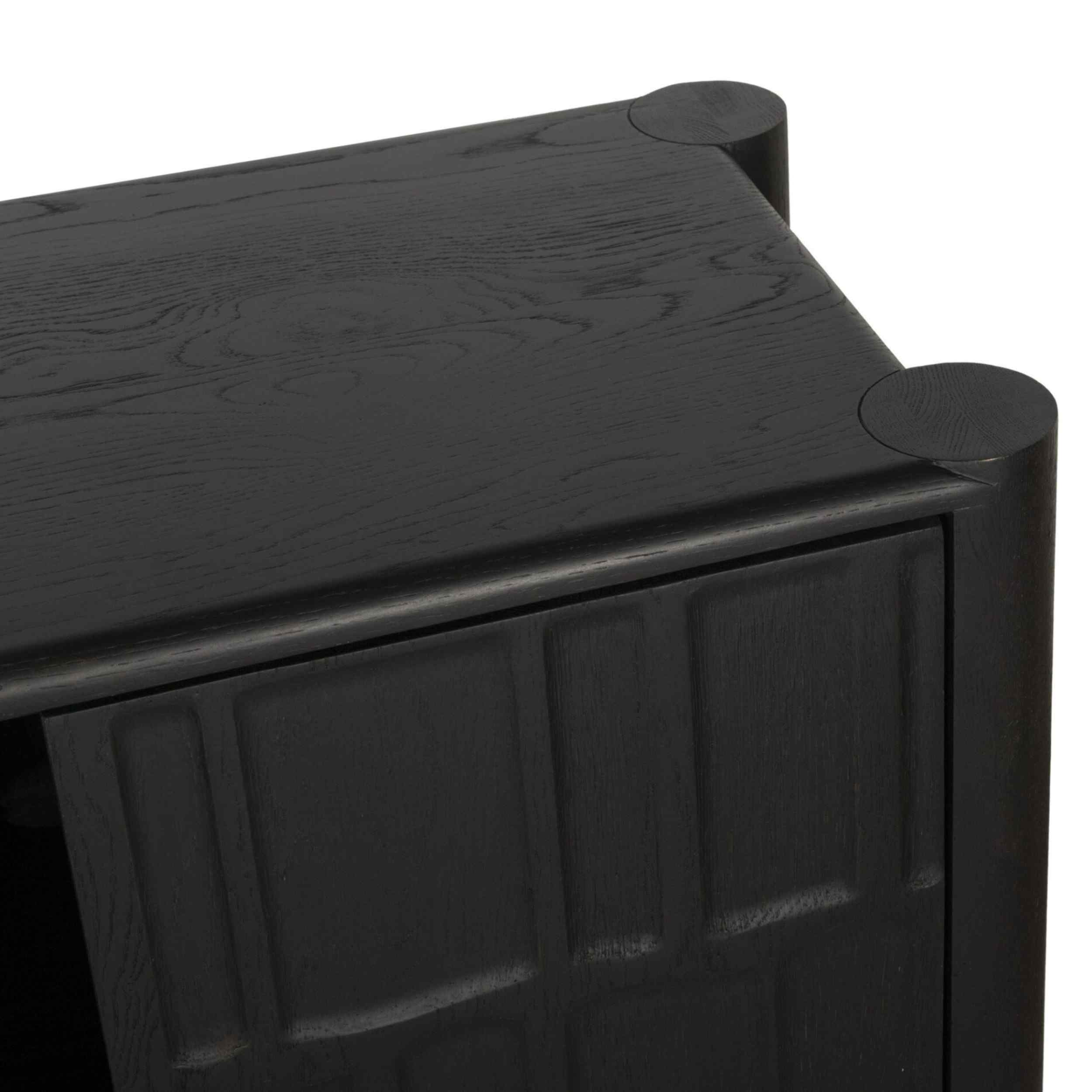Ezri 4 Door Sideboard, Black Oak by Four Hands - Image 7