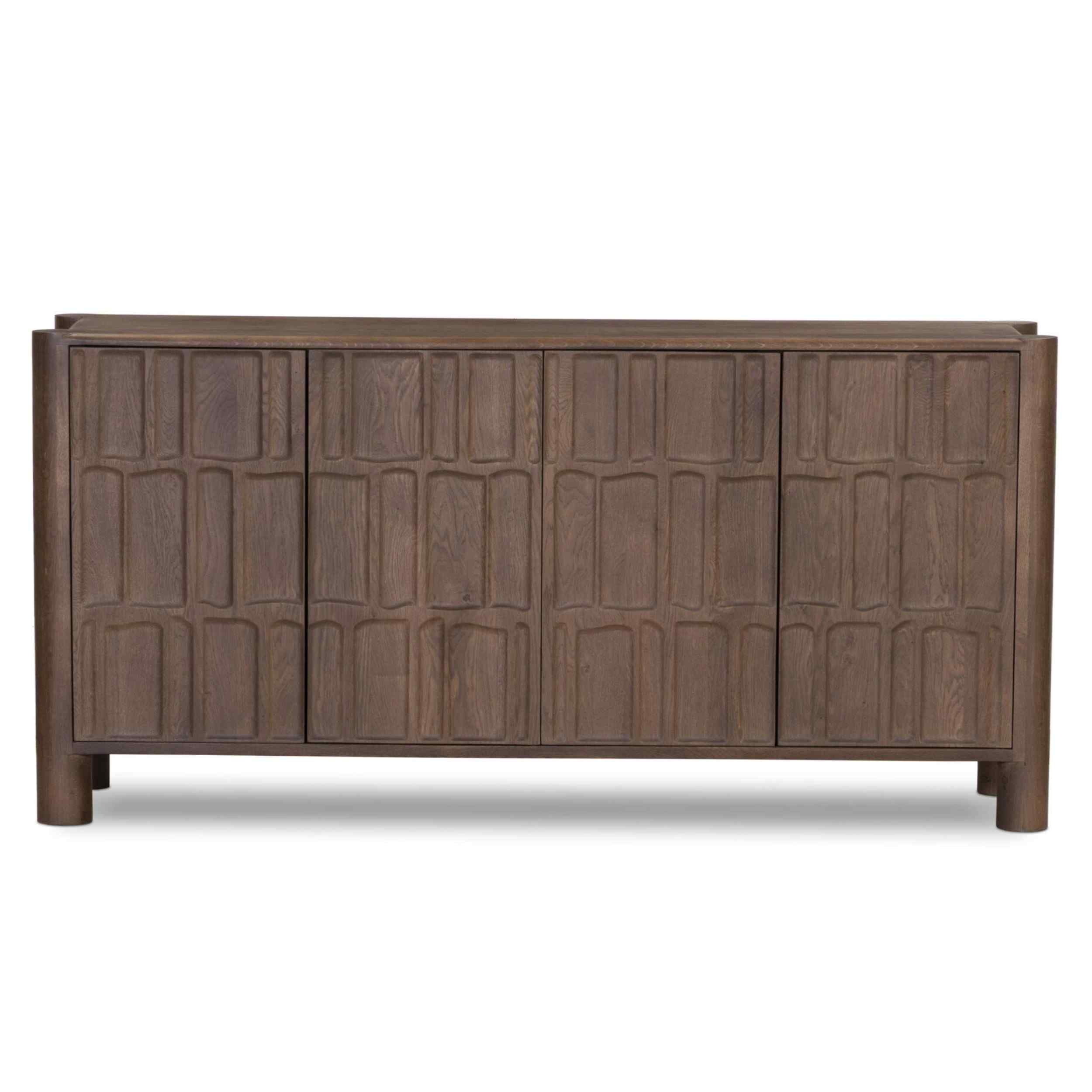 Ezri 4 Door Sideboard, Cocoa Oak by Four Hands - Image 2