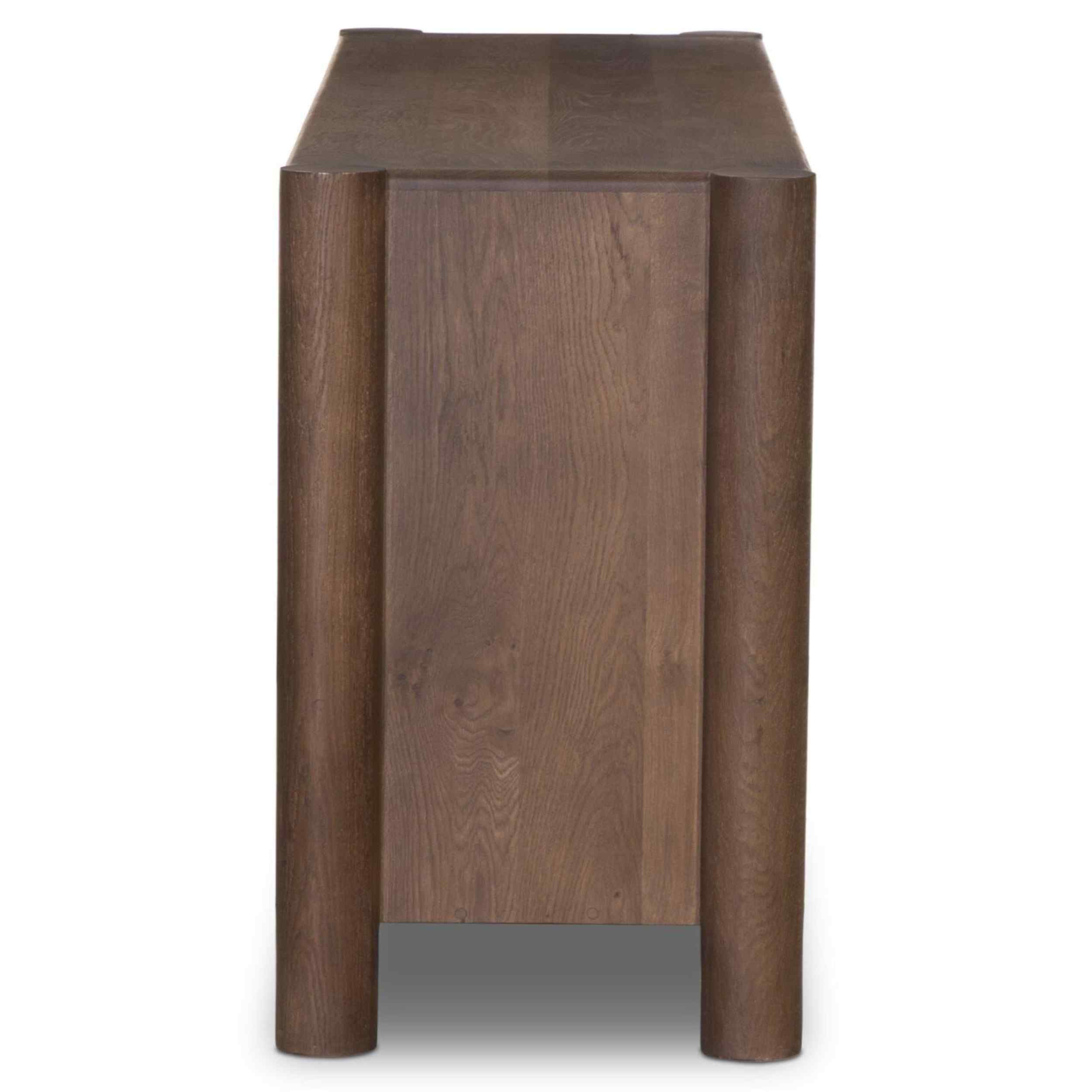 Ezri 4 Door Sideboard, Cocoa Oak by Four Hands - Image 3