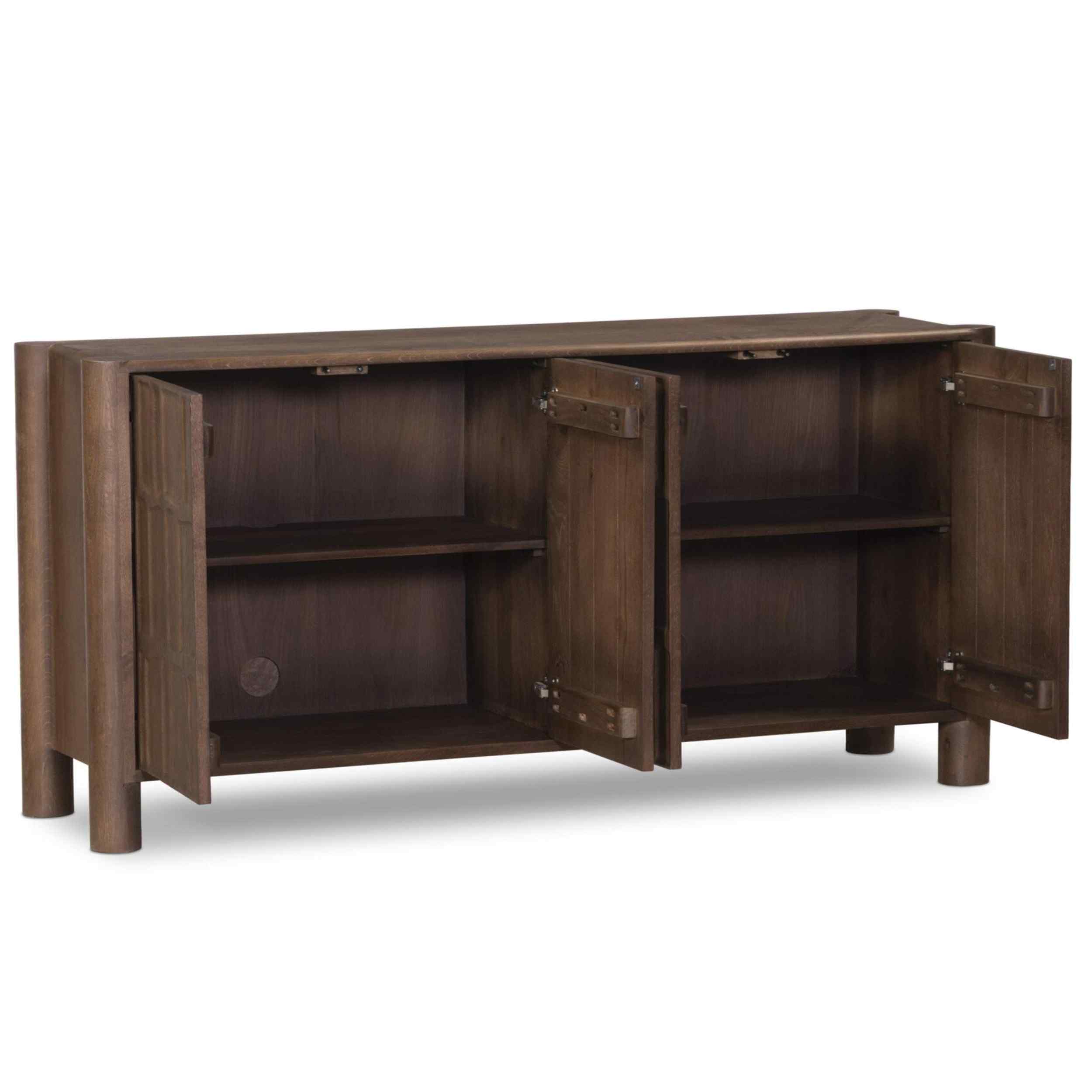 Ezri 4 Door Sideboard, Cocoa Oak by Four Hands - Image 5